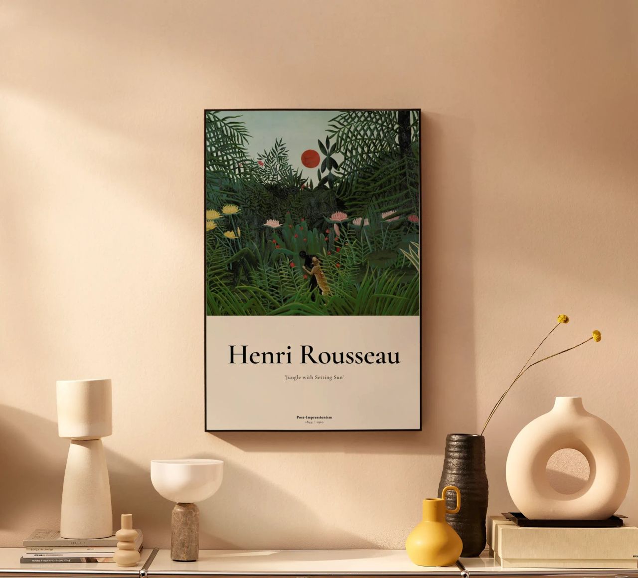 Rousseau - Jungle with Setting Sun plexiglass da ARTOTHEK