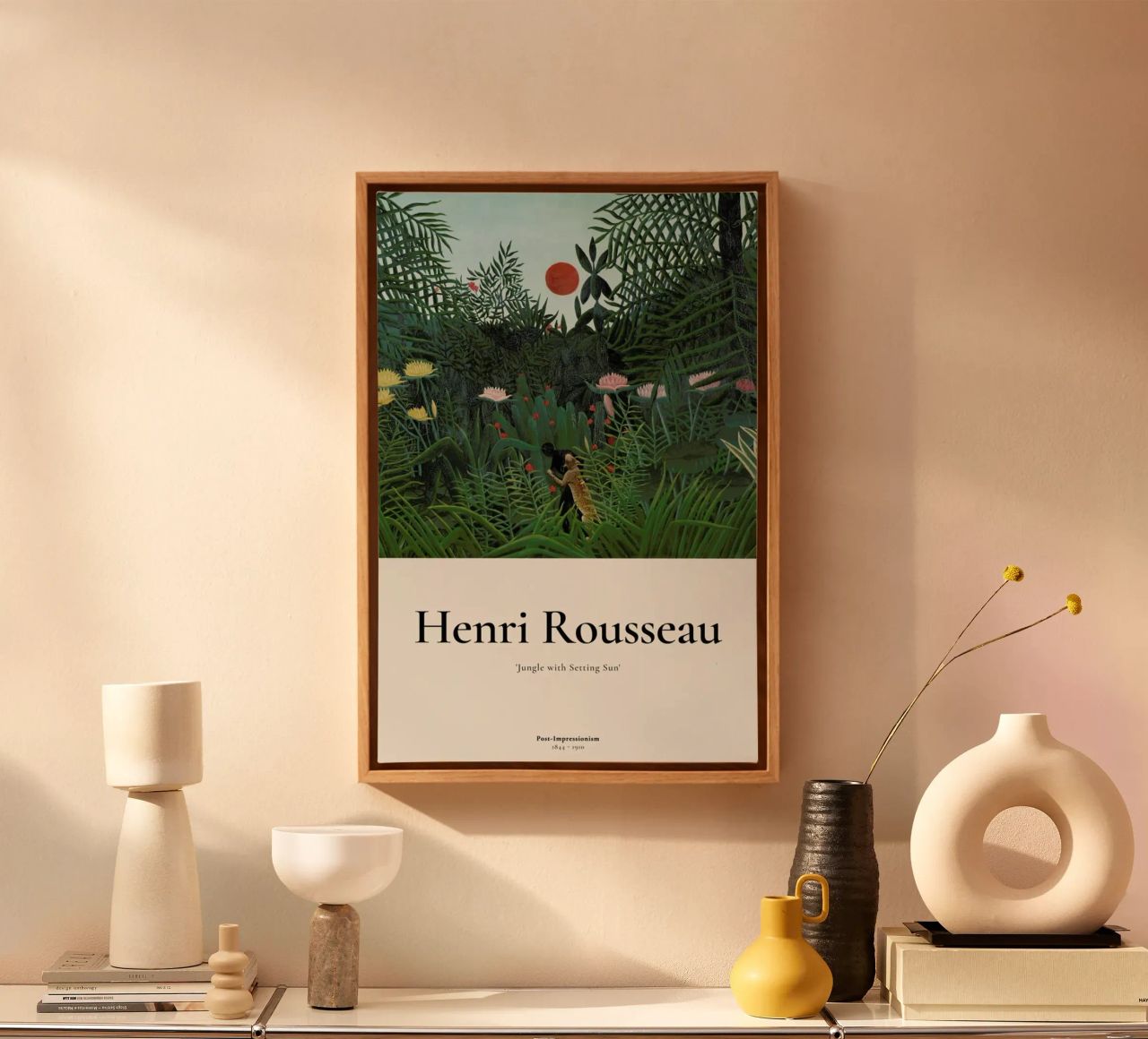Rousseau - Jungle with Setting Sun canvas by ARTOTHEK