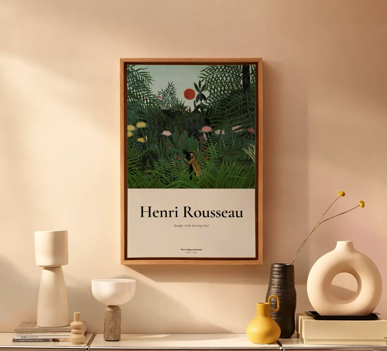 Rousseau - Jungle with Setting Sun Leinwand von ARTOTHEK