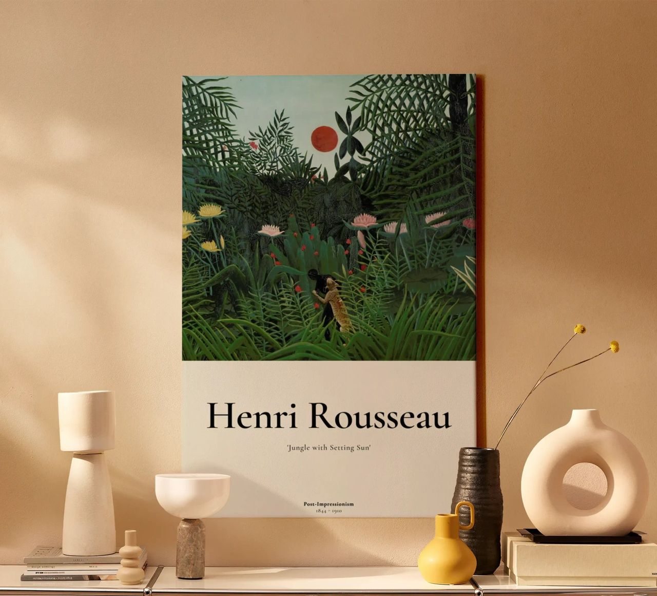 Rousseau - Jungle with Setting Sun canvas by ARTOTHEK