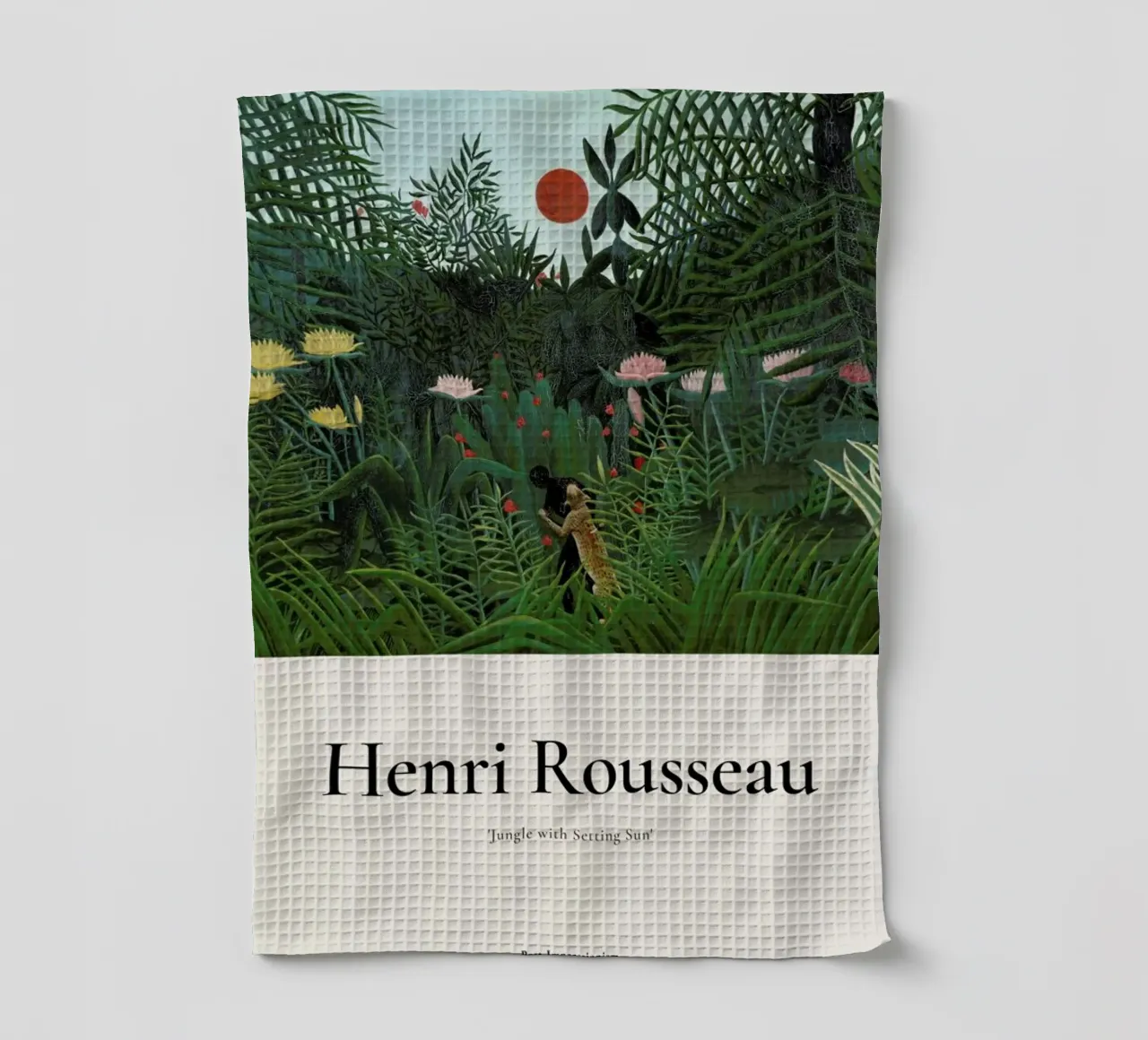 Rousseau - Jungle with Setting Sun Geschirrtuch von ARTOTHEK