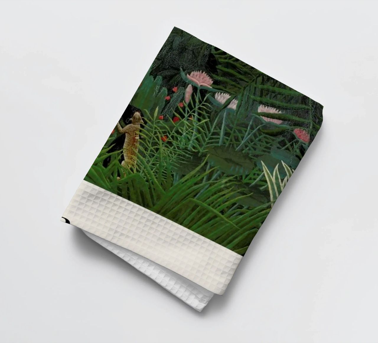 Rousseau - Jungle with Setting Sun tea towel by ARTOTHEK