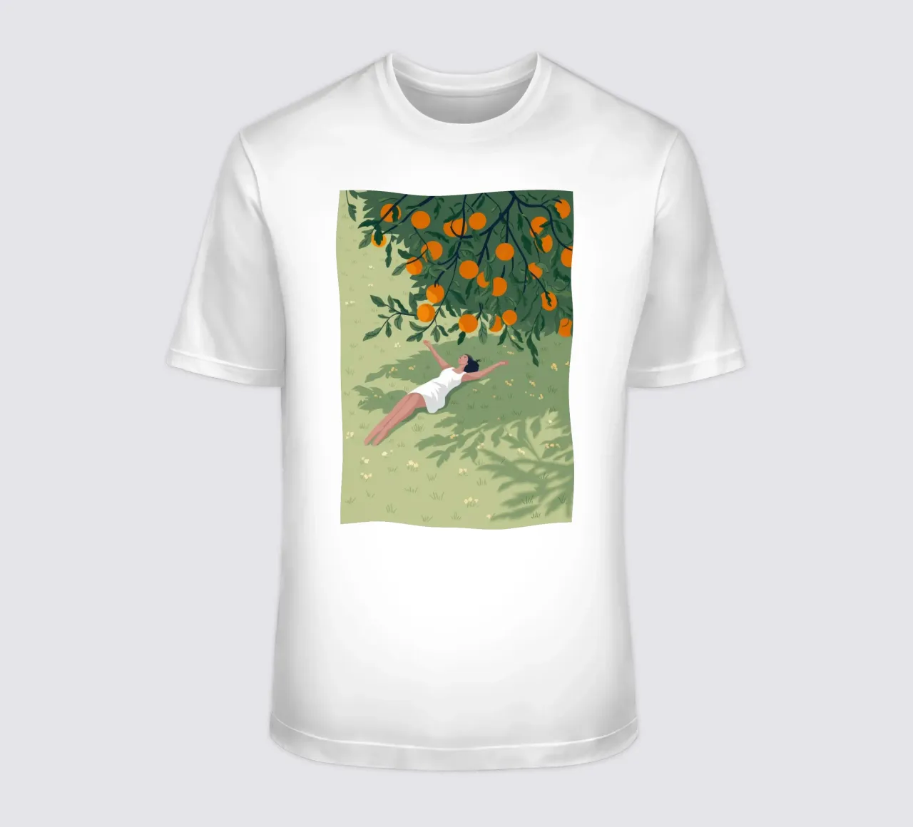 Serenità del giardino d'aranci t-shirt da Fine Sanctuary