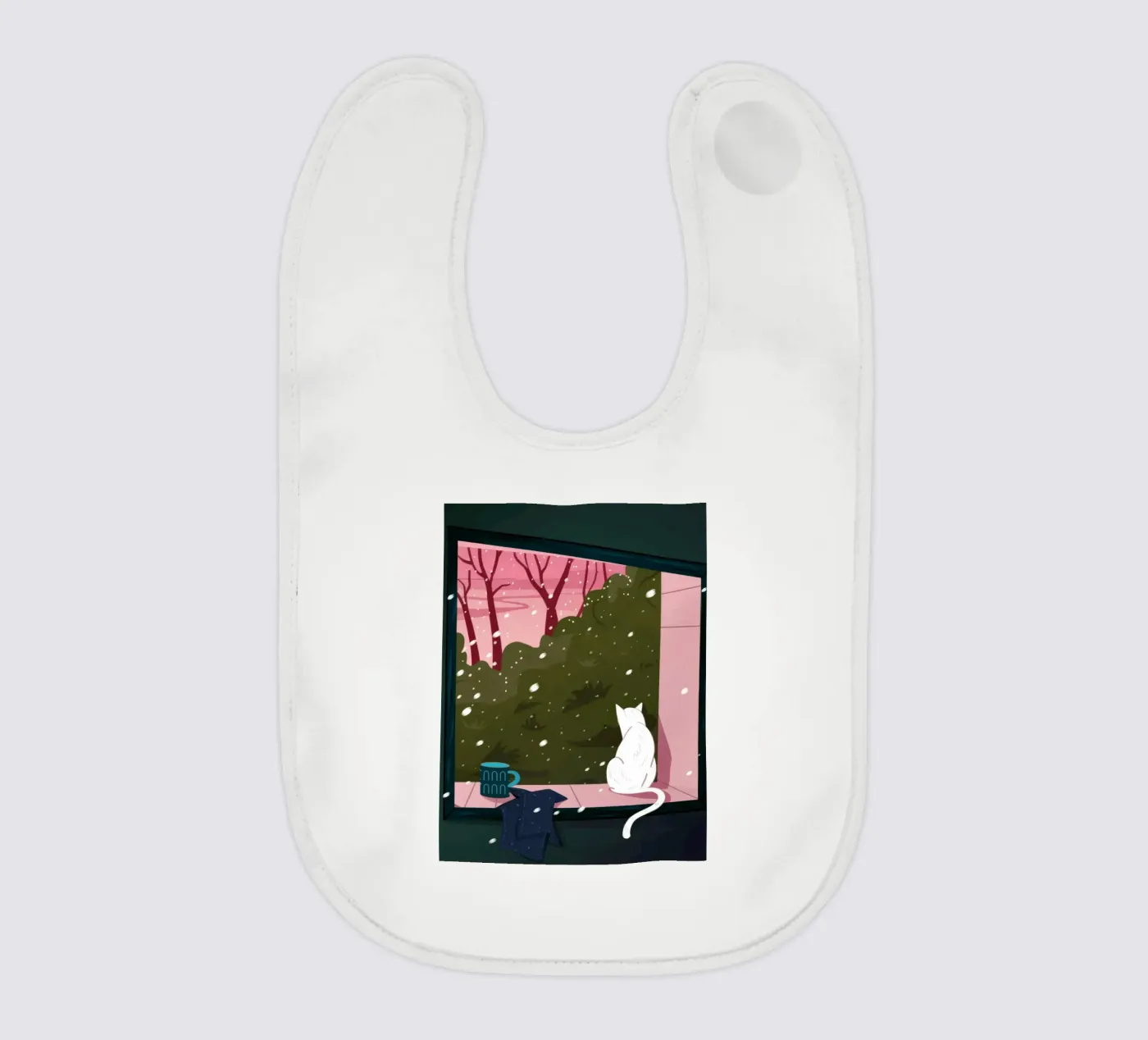Winter Window Whimsy Babylätzchen von Fine Sanctuary