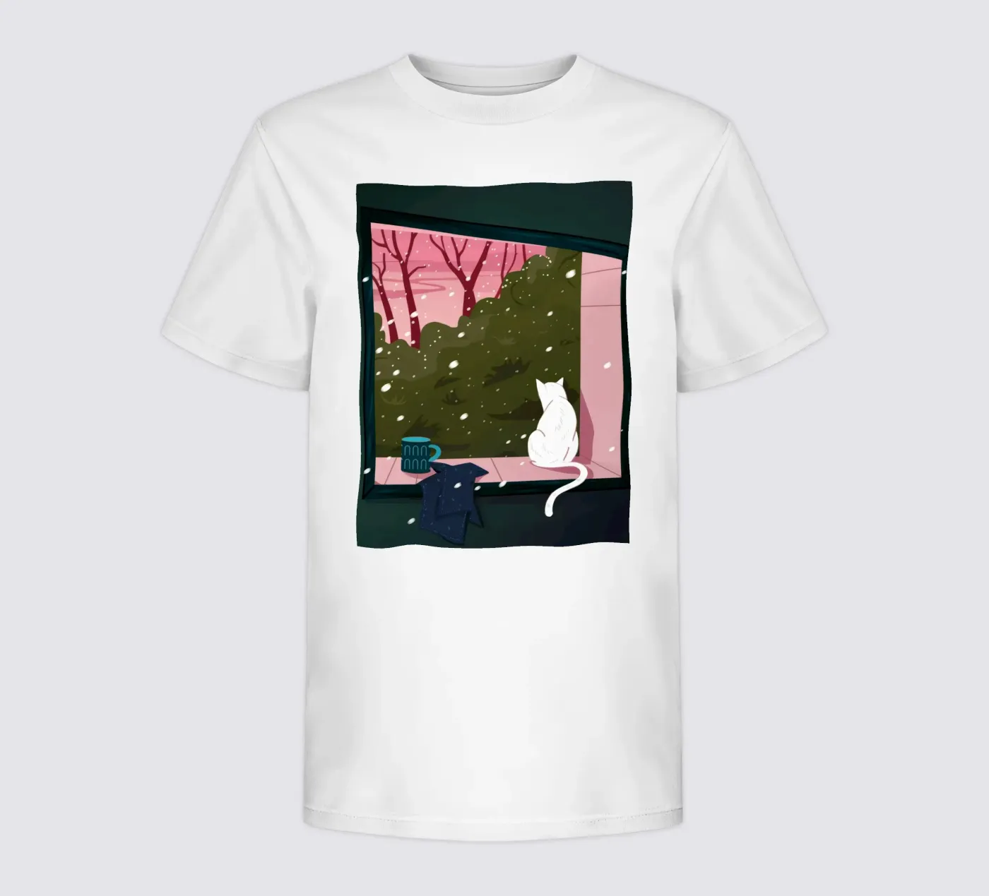 Winter Window Whimsy kids t-shirt by Fine Sanctuary
