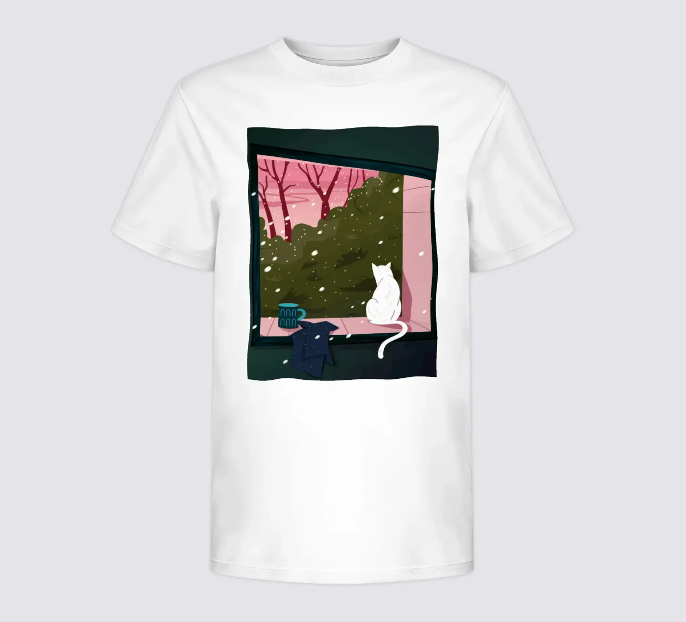 Winter Window Whimsy kids t-shirt by Fine Sanctuary
