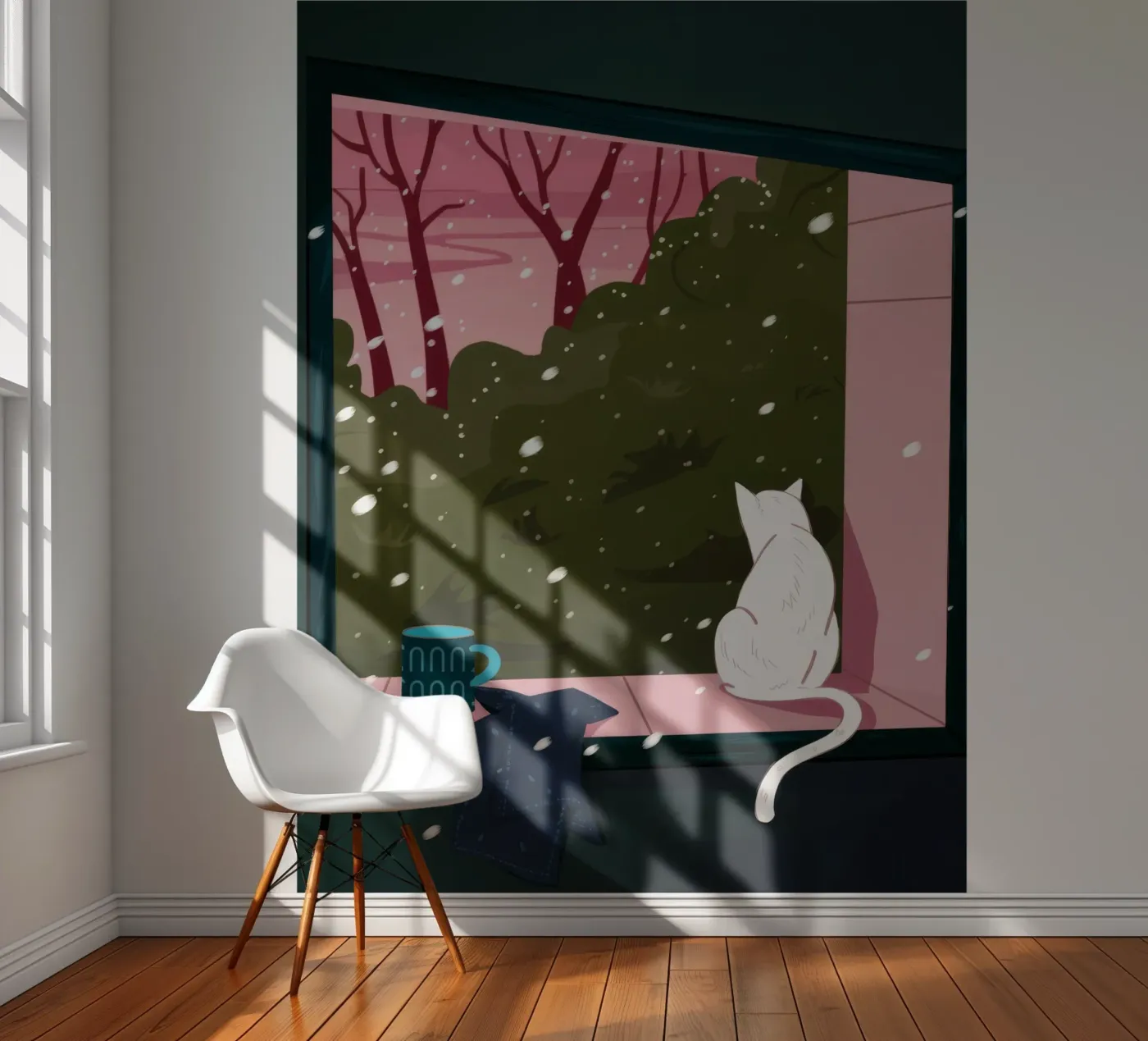 Winter Window Whimsy fotobehang van Fine Sanctuary