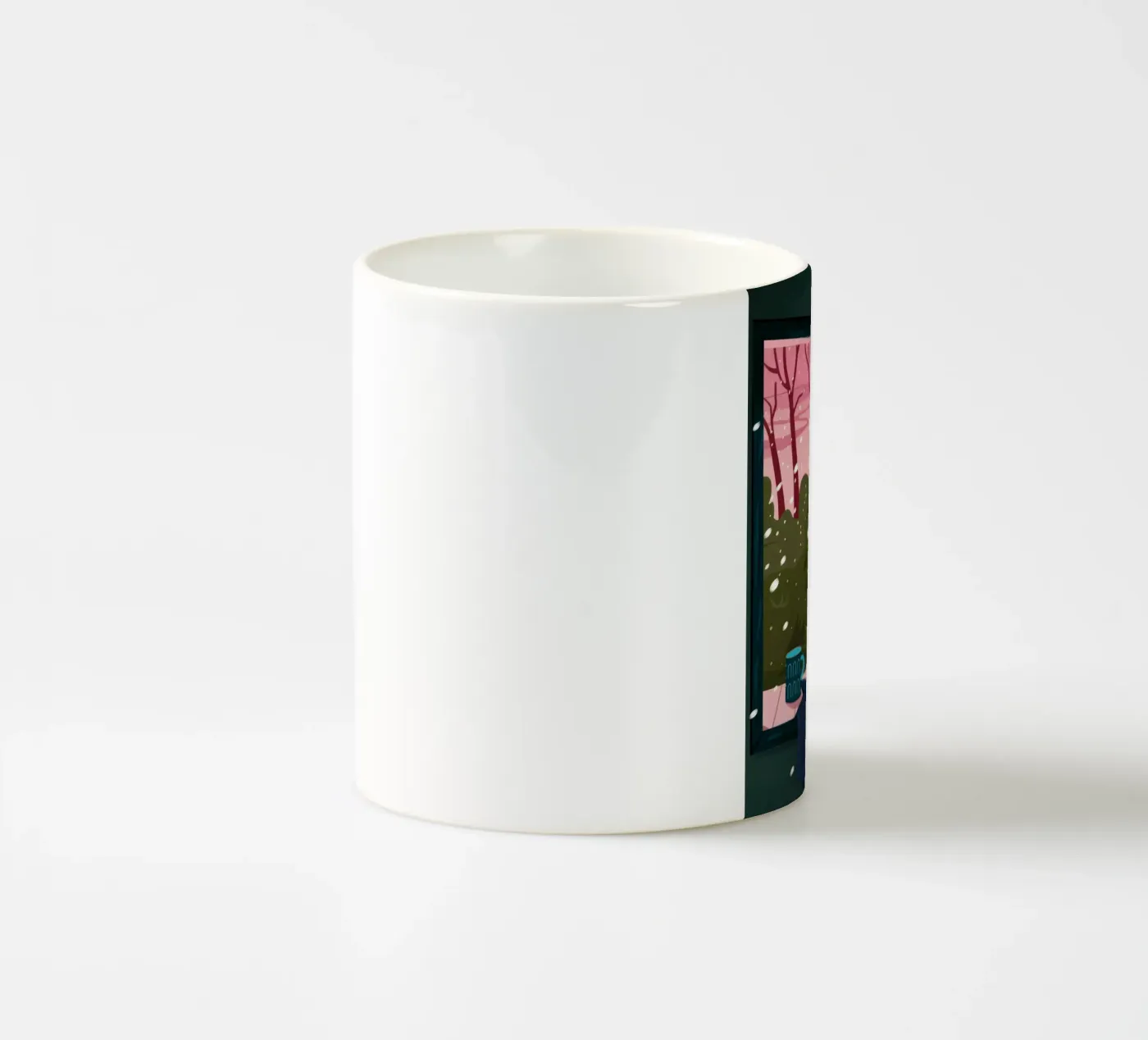 Winter Window Whimsy ceramic mug by Fine Sanctuary