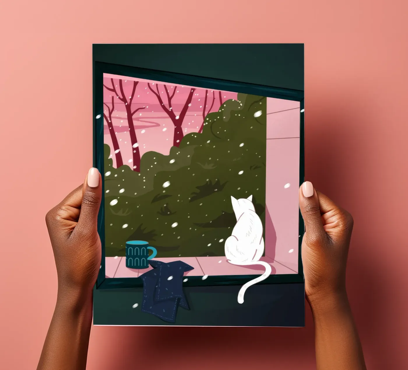 Capricci da finestra d'inverno foglio adesivo da Fine Sanctuary