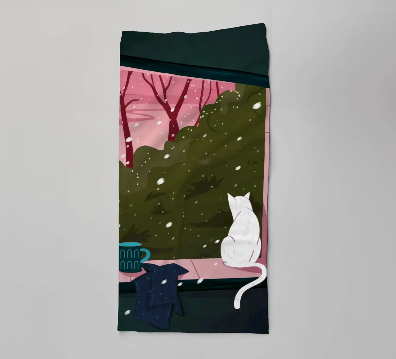 Winter Window Whimsy towel by Fine Sanctuary