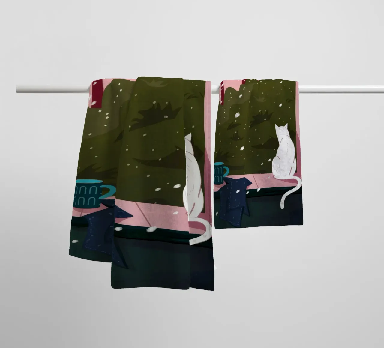 Winter Window Whimsy towel by Fine Sanctuary