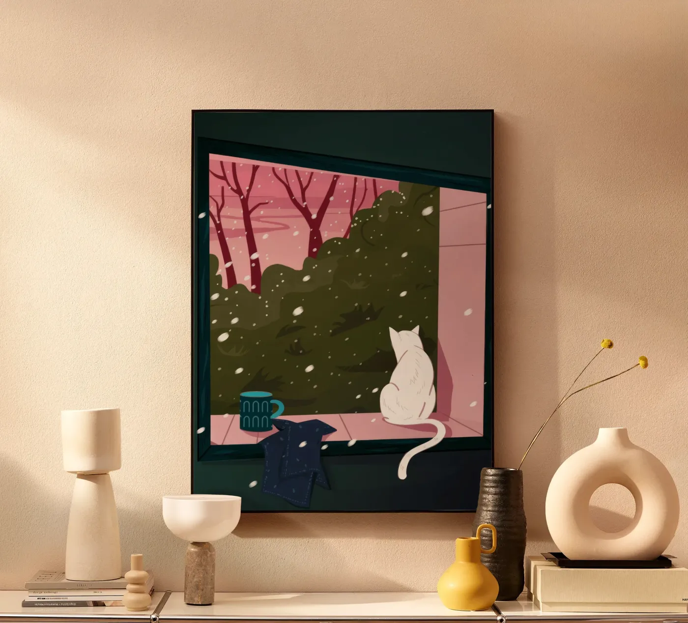 Winter Window Whimsy acryl van Fine Sanctuary