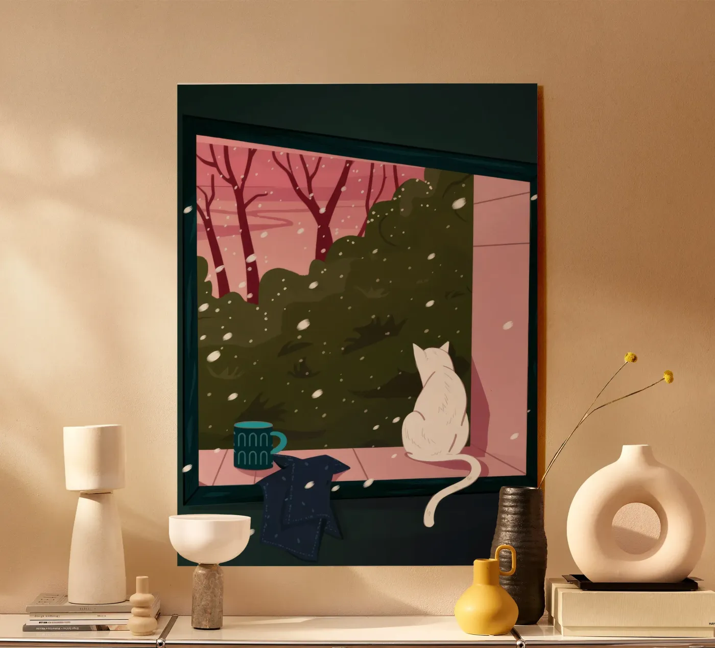 Winter Window Whimsy acryl van Fine Sanctuary
