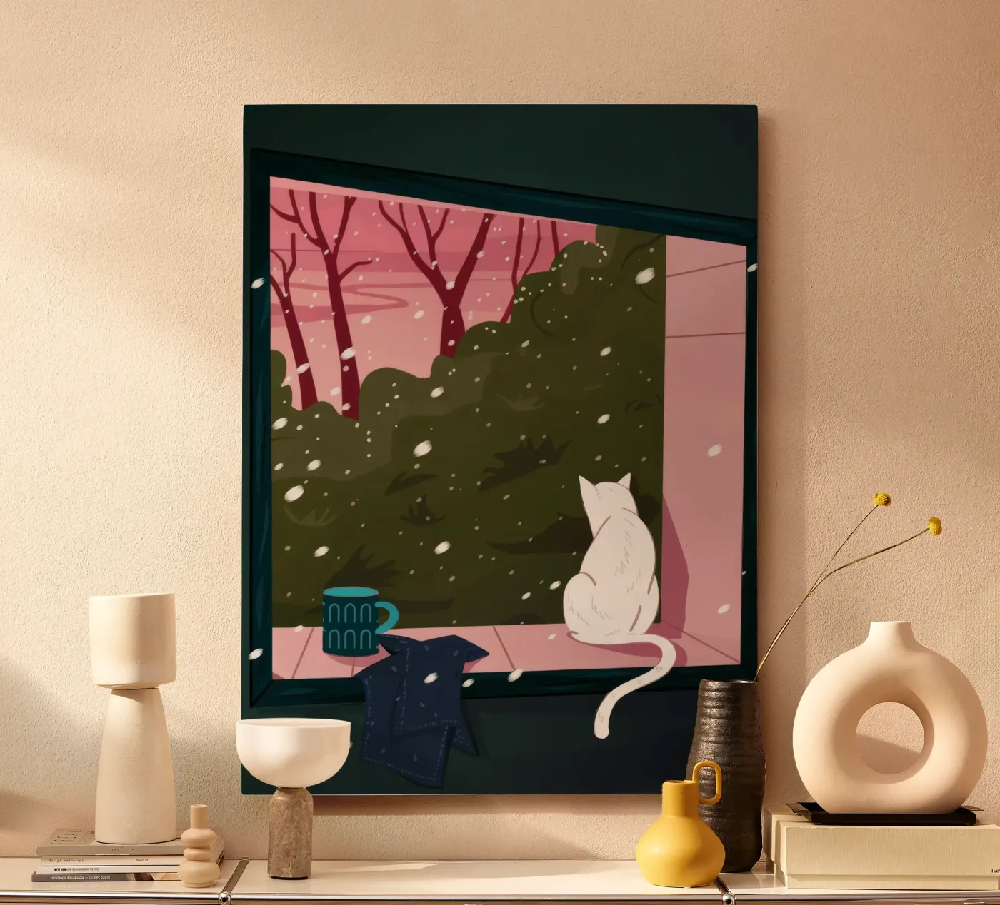 Winter Window Whimsy forex plate by Fine Sanctuary