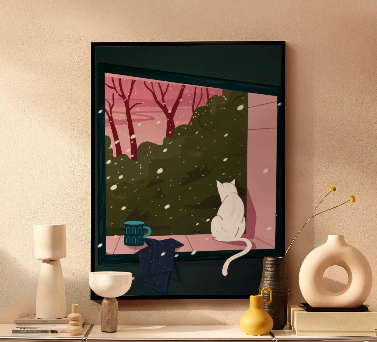 Fenêtre d'hiver Whimsy poster de Fine Sanctuary