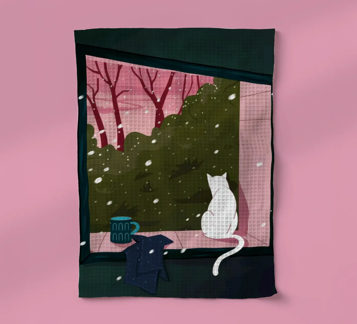 Winter Window Whimsy torchon de Fine Sanctuary