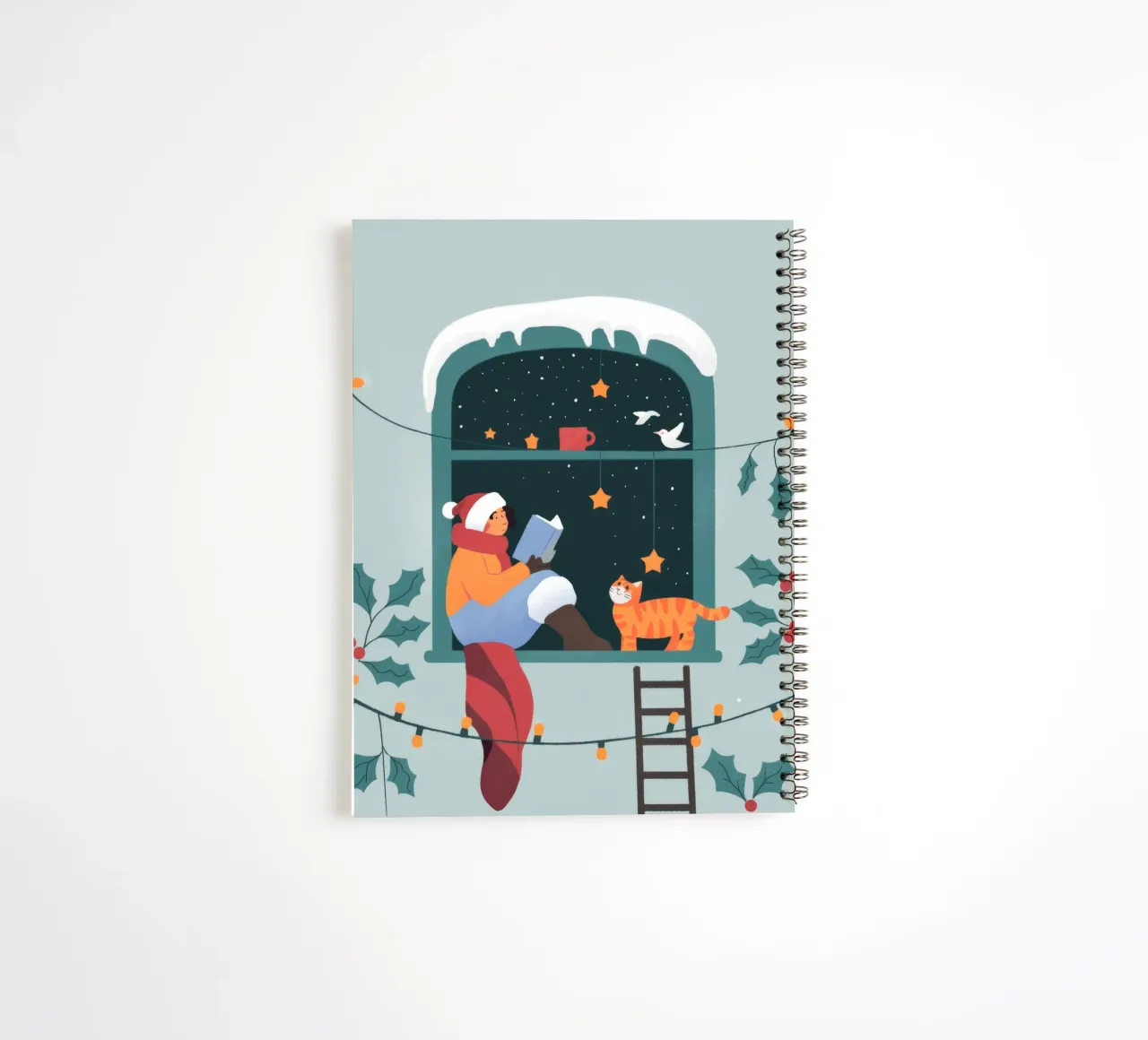 Festive Window Delight spiral notebook by Fine Sanctuary