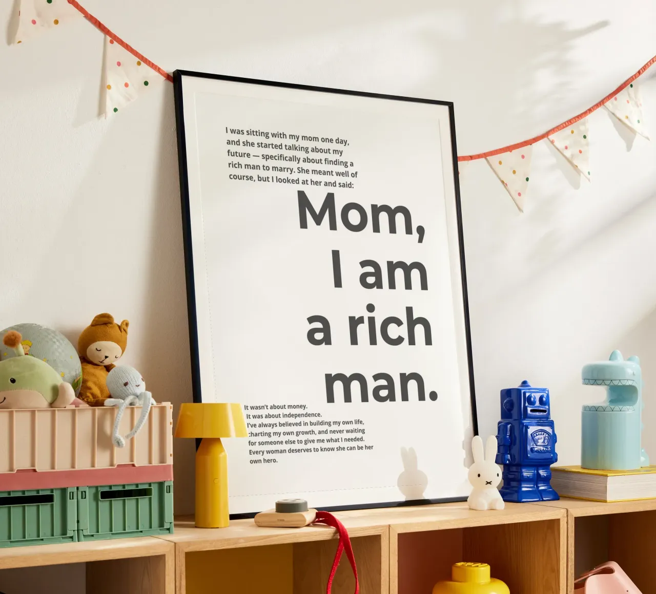 mom,i am a rich man poster da ramosashop