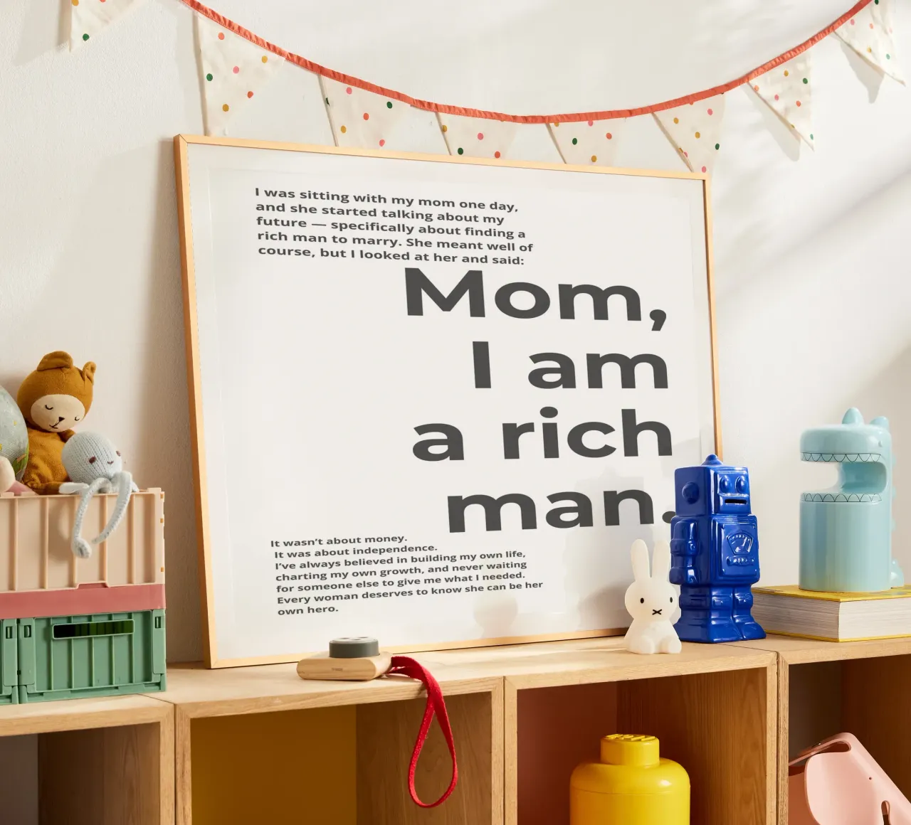 mom,i am a rich man poster da ramosashop