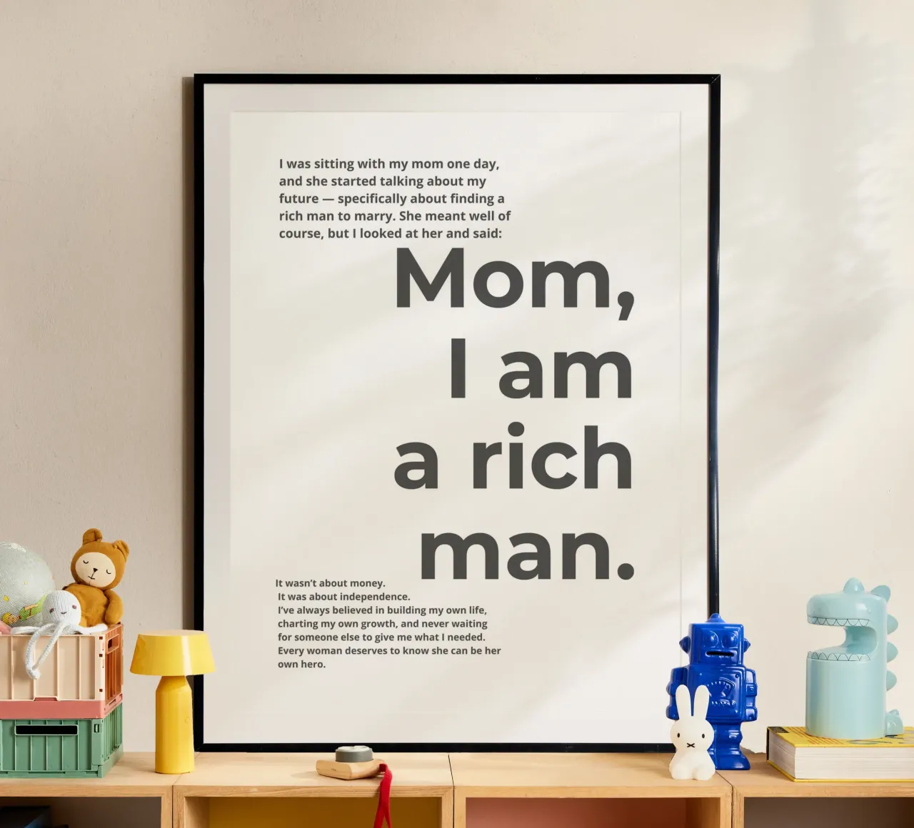 mom,i am a rich man poster da ramosashop