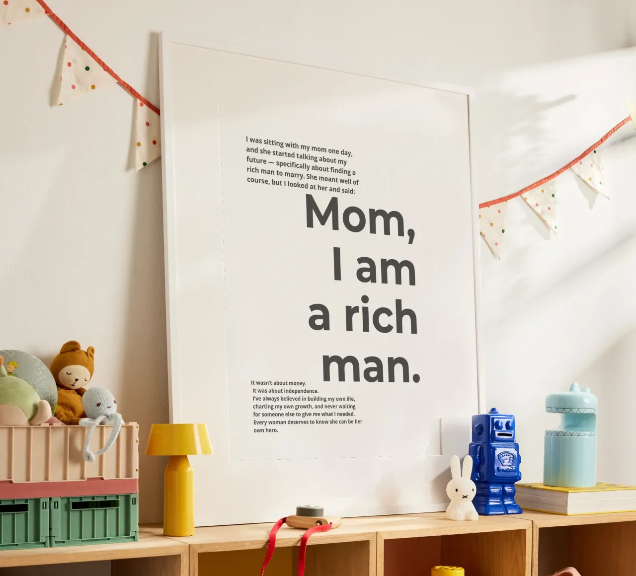mom,i am a rich man poster da ramosashop