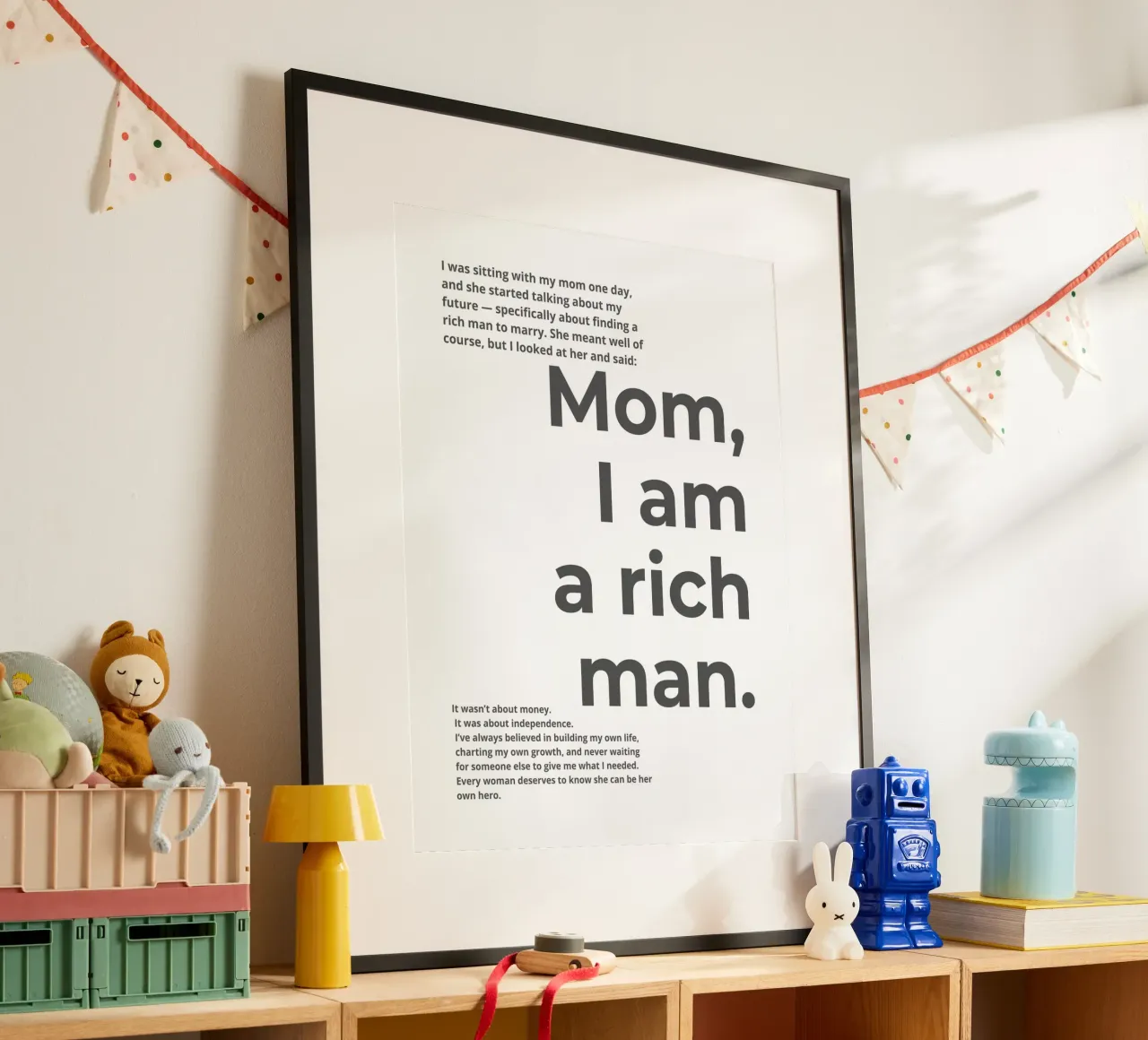 mom,i am a rich man poster da ramosashop