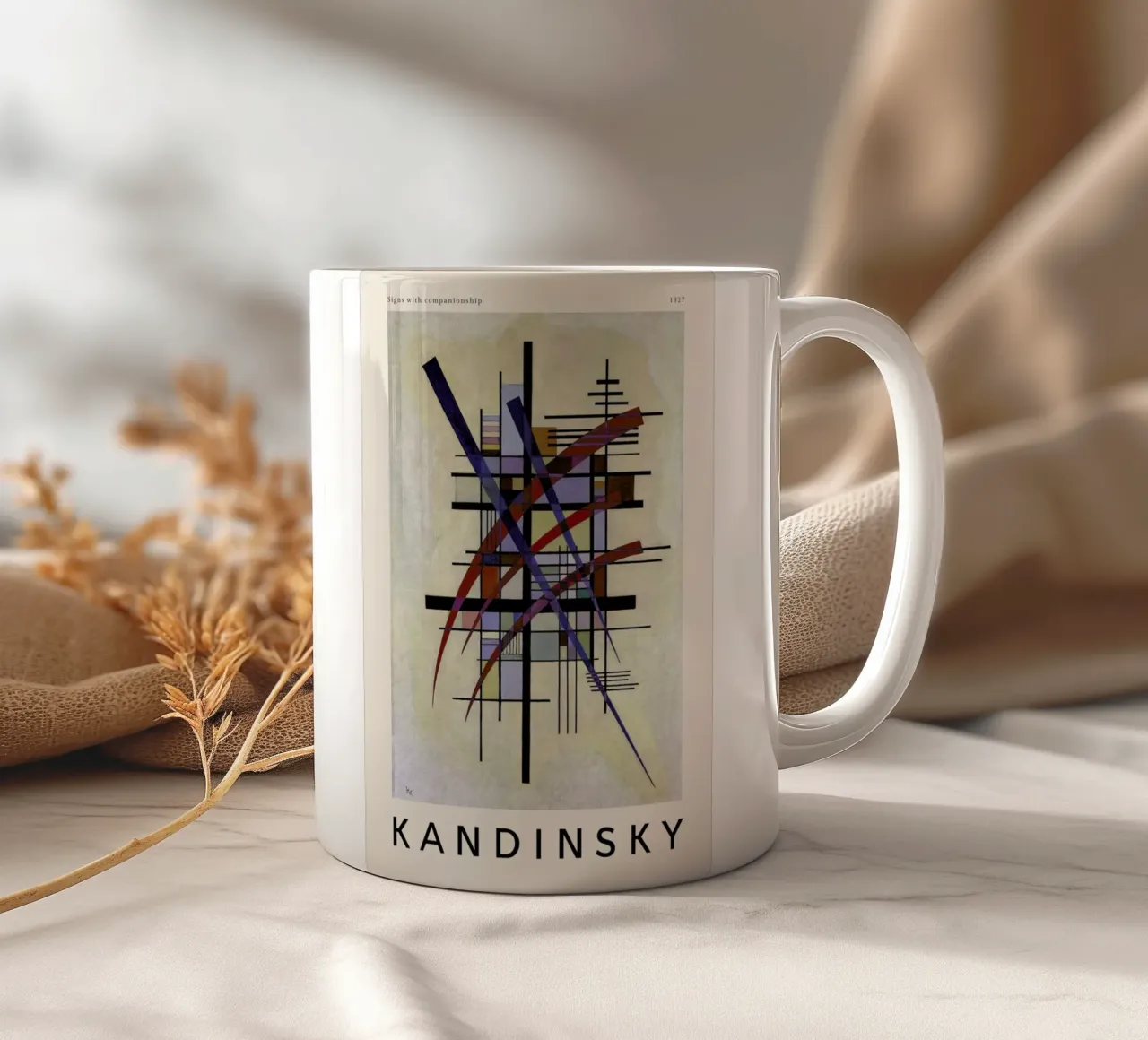 Kandinsky - Signs with Companionship tazza in ceramica da ARTOTHEK