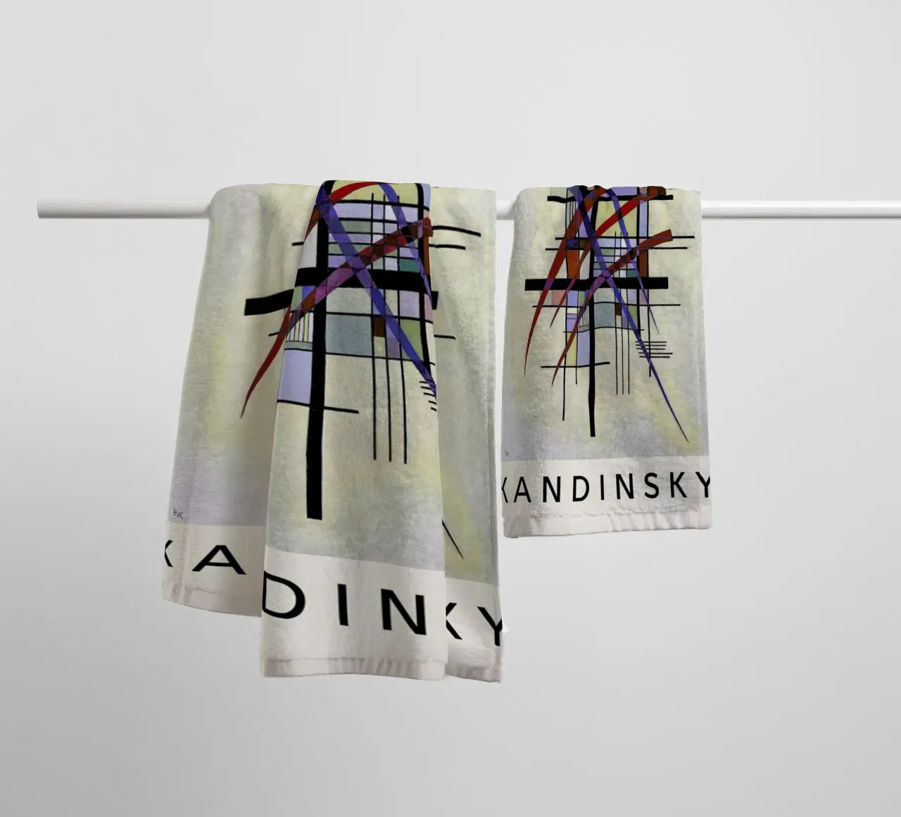 Kandinsky - Signs with Companionship asciugamano da bagno da ARTOTHEK