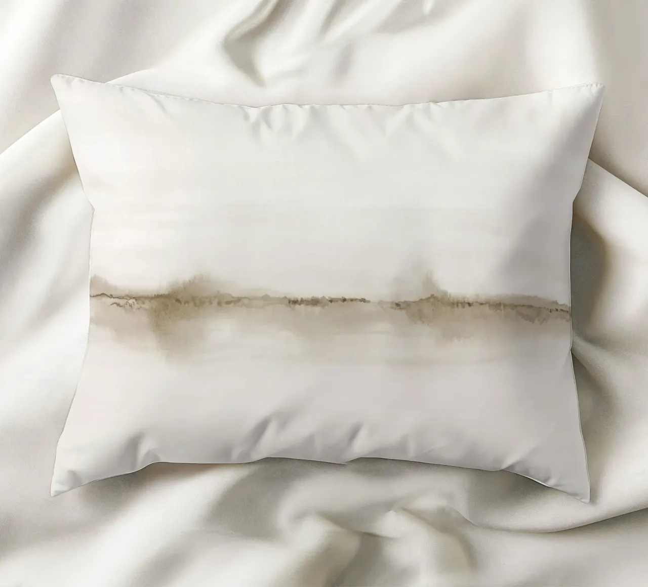 Minimalistisch beige landschap kussen van NouveauPrints