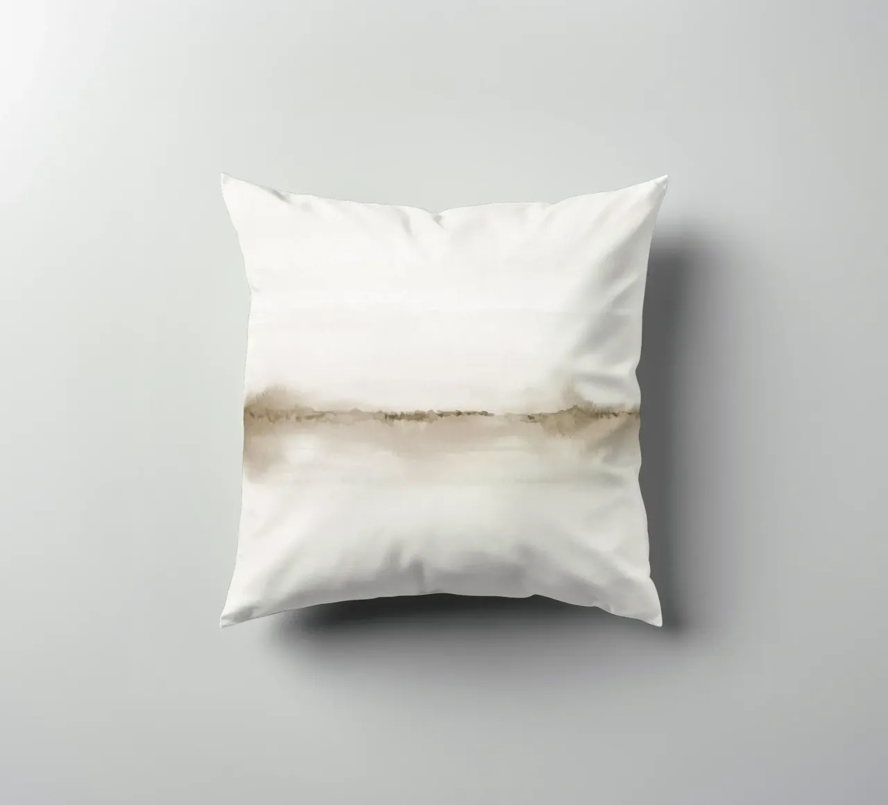 Minimalistisch beige landschap kussen van NouveauPrints