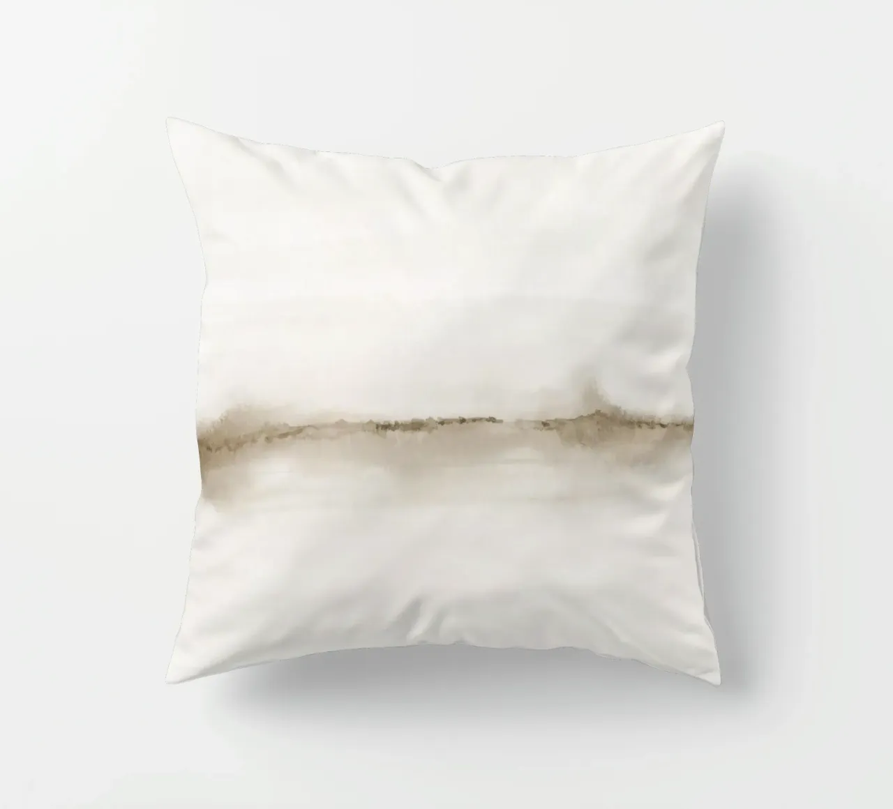 Minimalistisch beige landschap kussen van NouveauPrints