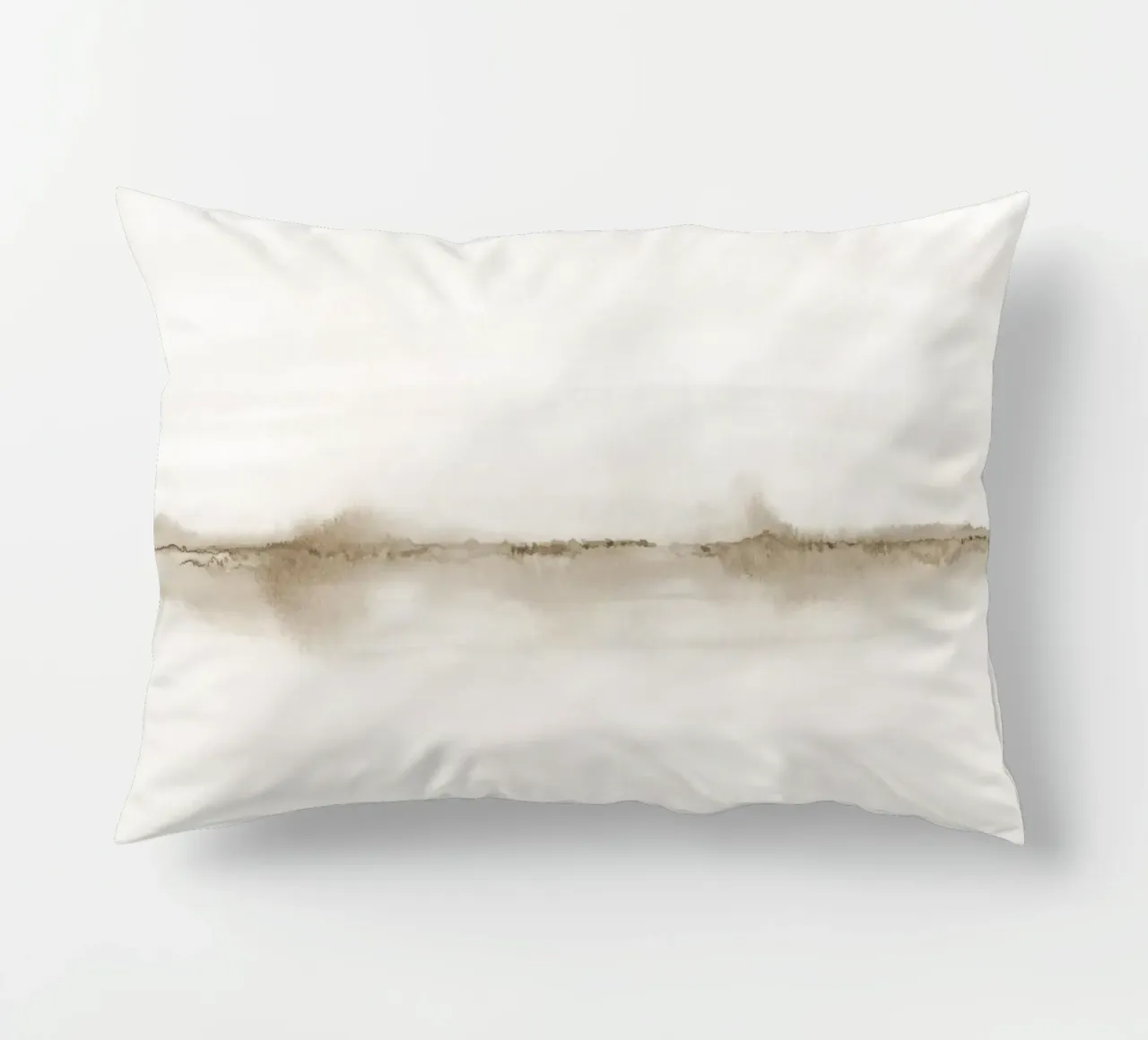 Minimalistisch beige landschap kussen van NouveauPrints