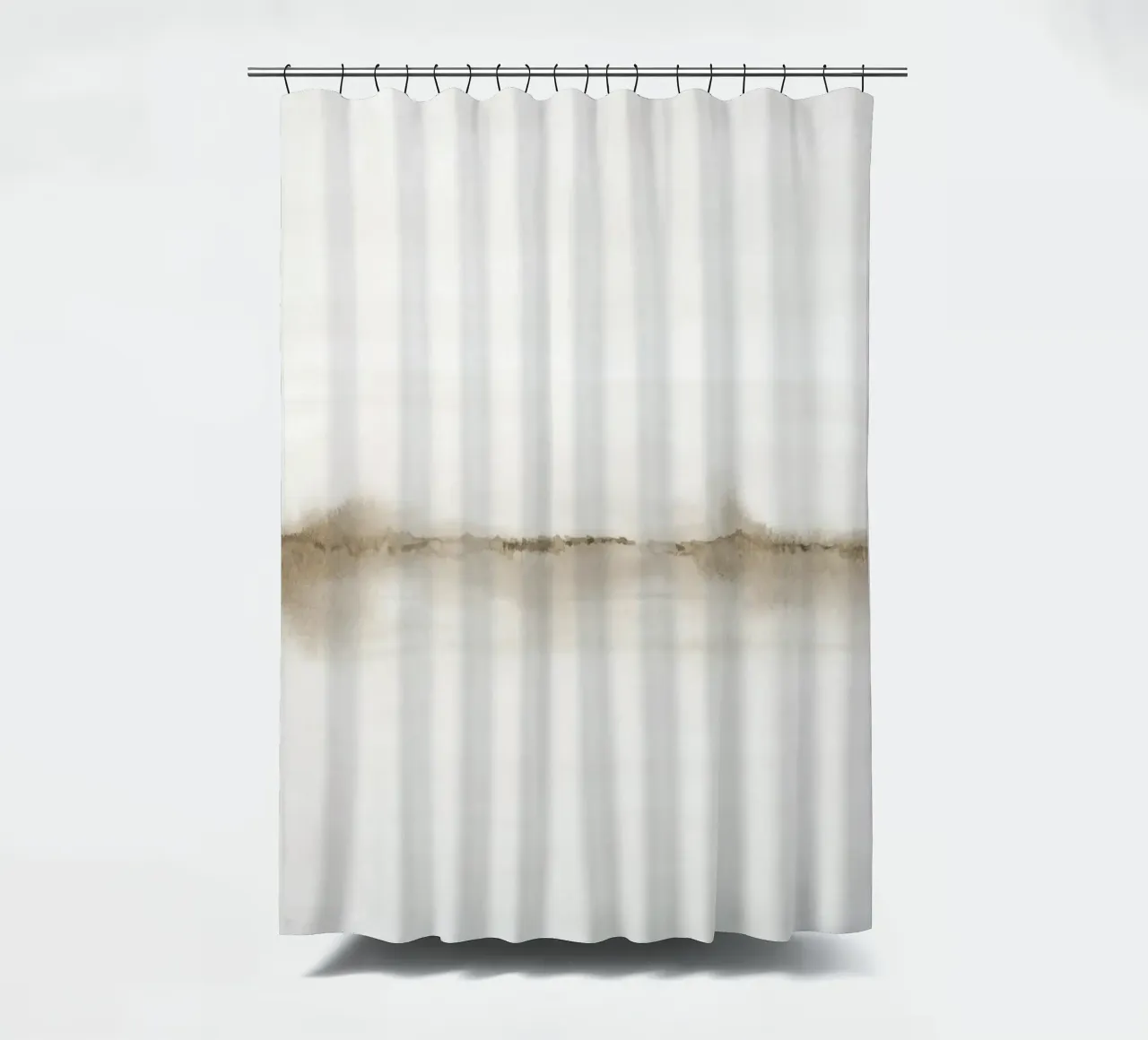 Minimalistisch beige landschap douchegordijn van NouveauPrints