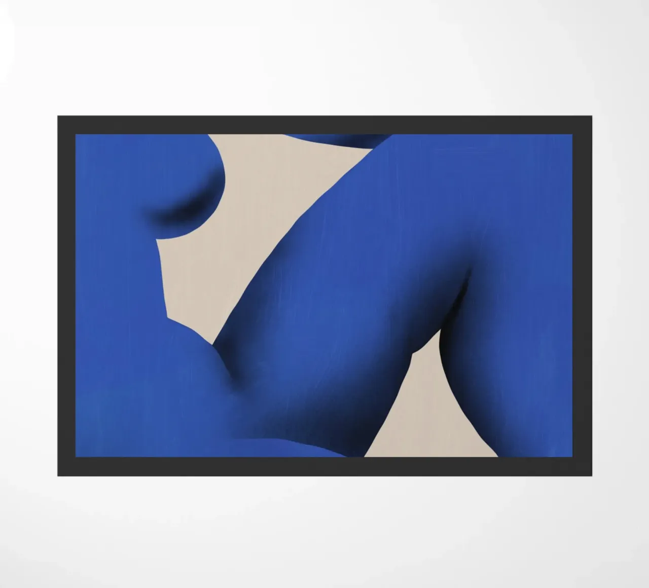 Position blue doormat by Little Dean