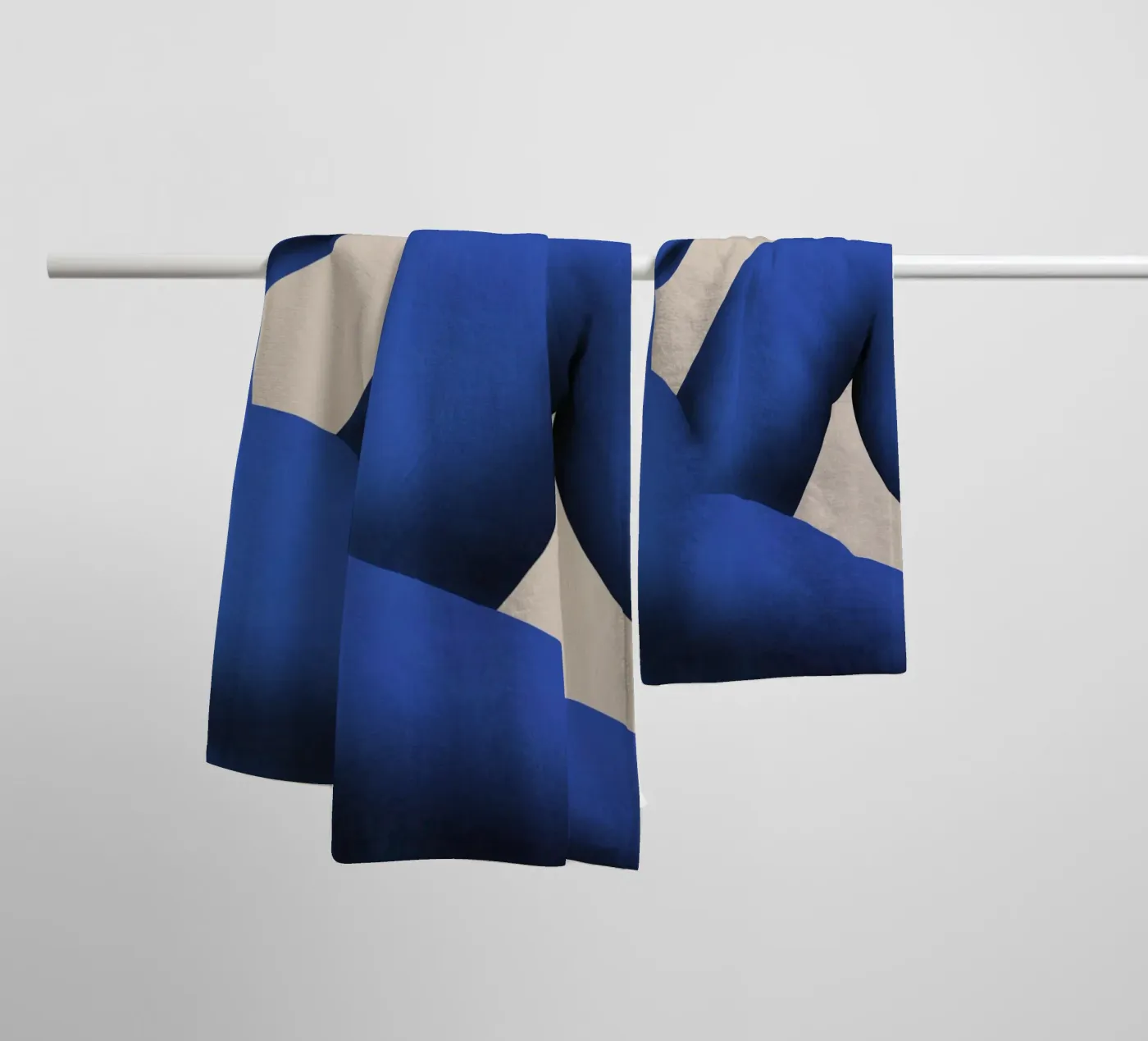 Positie blauw badhanddoek van Little Dean