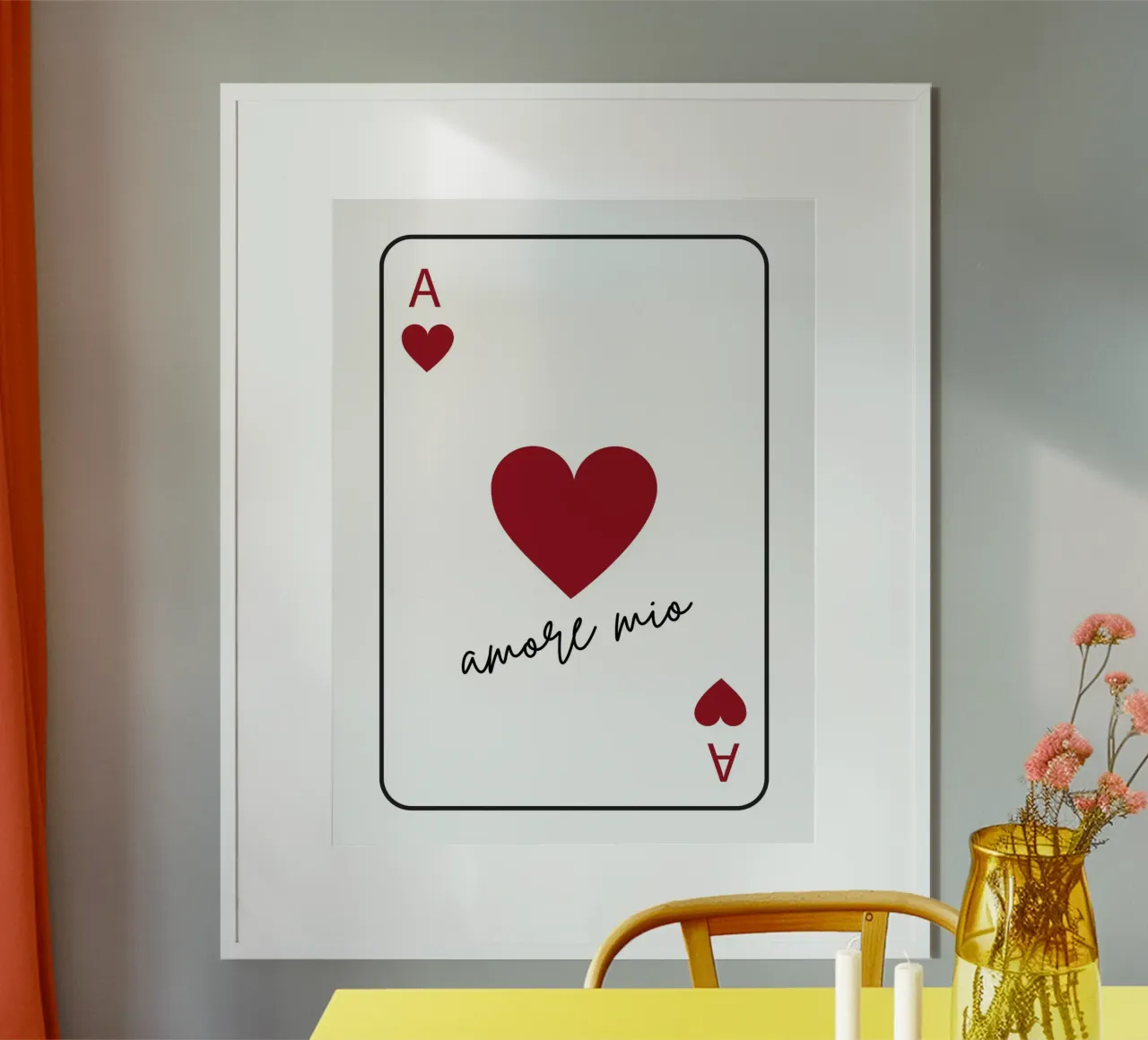 playing card love poster da ramosashop