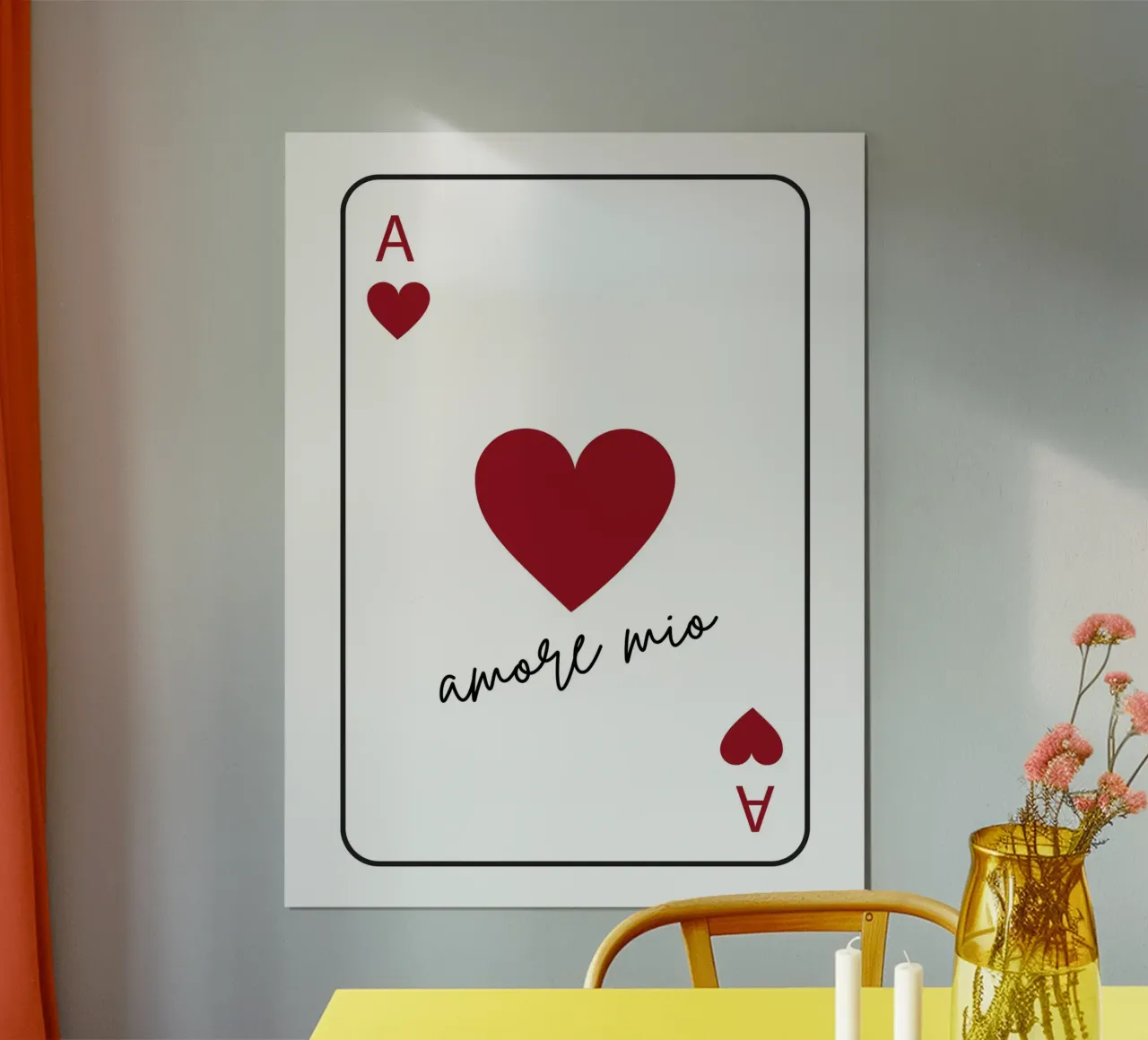 playing card love poster da ramosashop