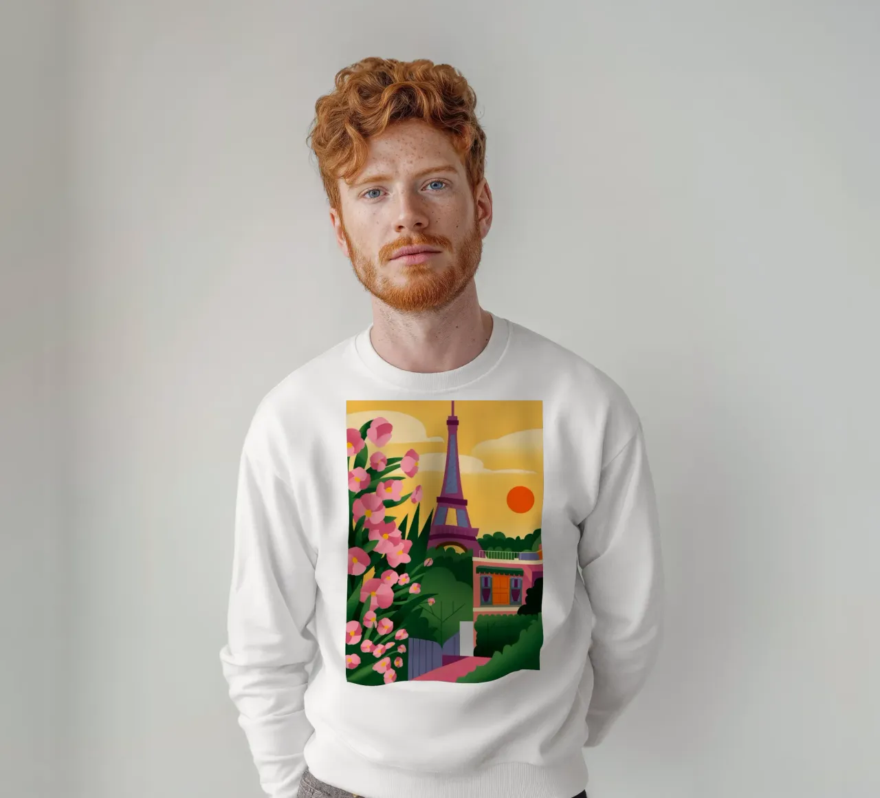 Eiffel Tower Sunset Sweatshirt von Fine Sanctuary