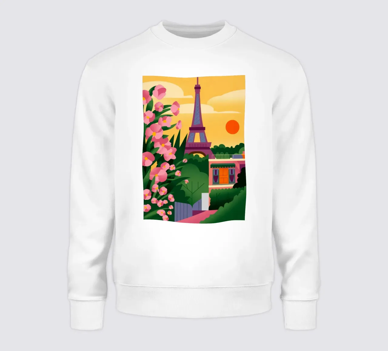 Eiffel Tower Sunset Sweatshirt von Fine Sanctuary