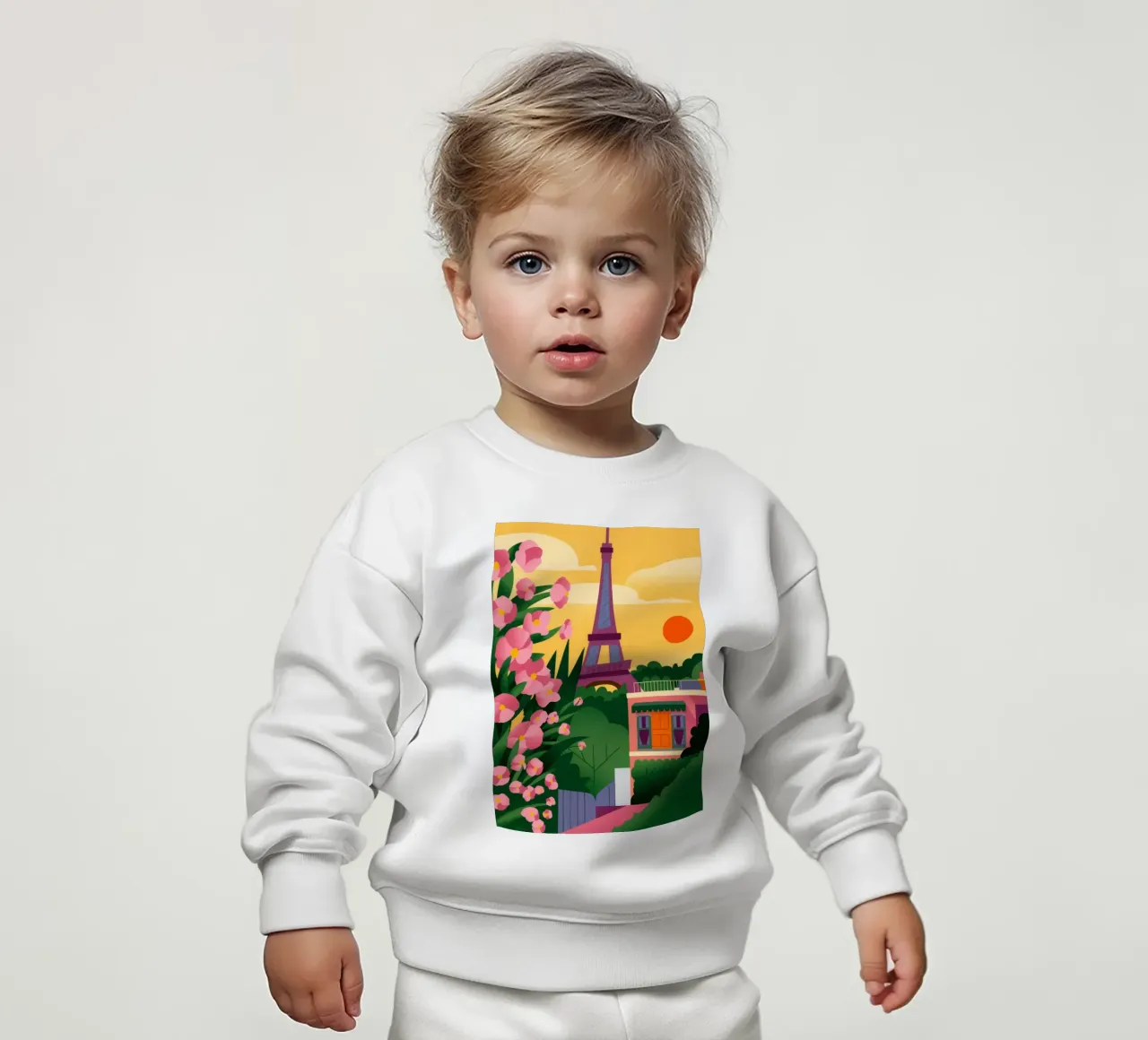Tramonto della Torre Eiffel felpa neonato da Fine Sanctuary