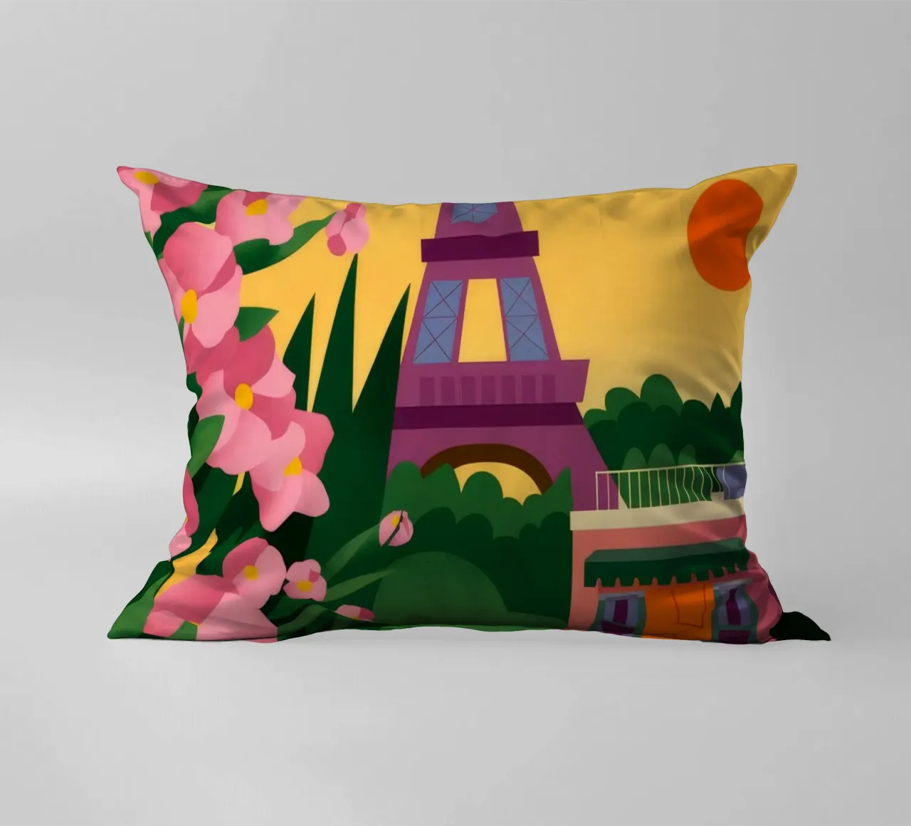 Tramonto della Torre Eiffel cuscino da Fine Sanctuary