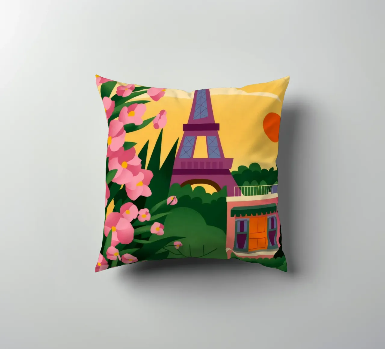 Tramonto della Torre Eiffel cuscino da Fine Sanctuary