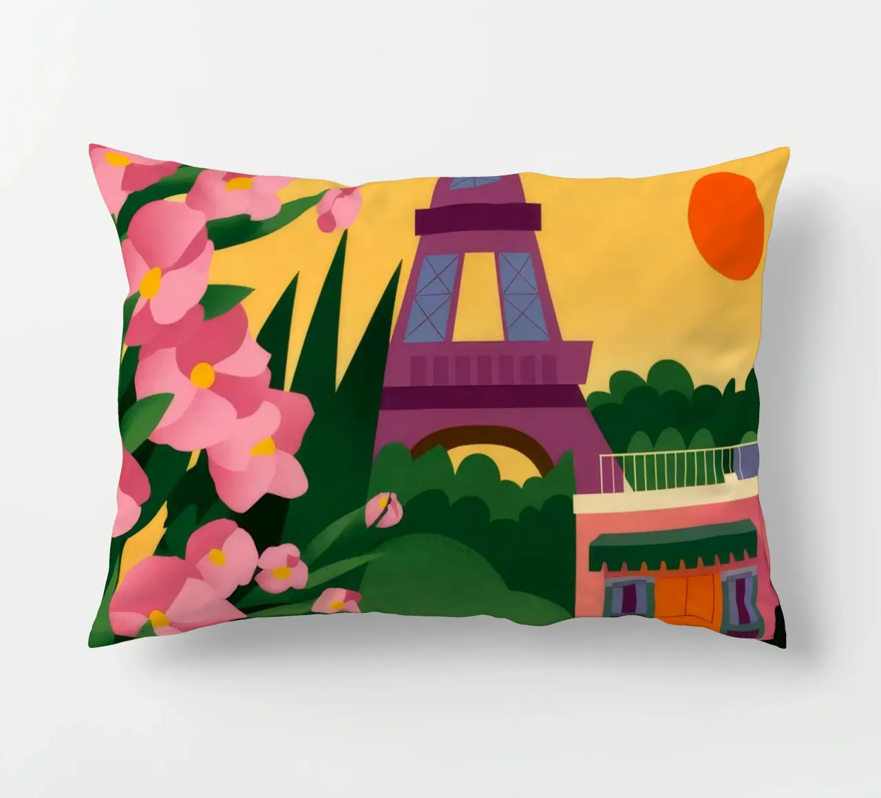 Tramonto della Torre Eiffel cuscino da Fine Sanctuary