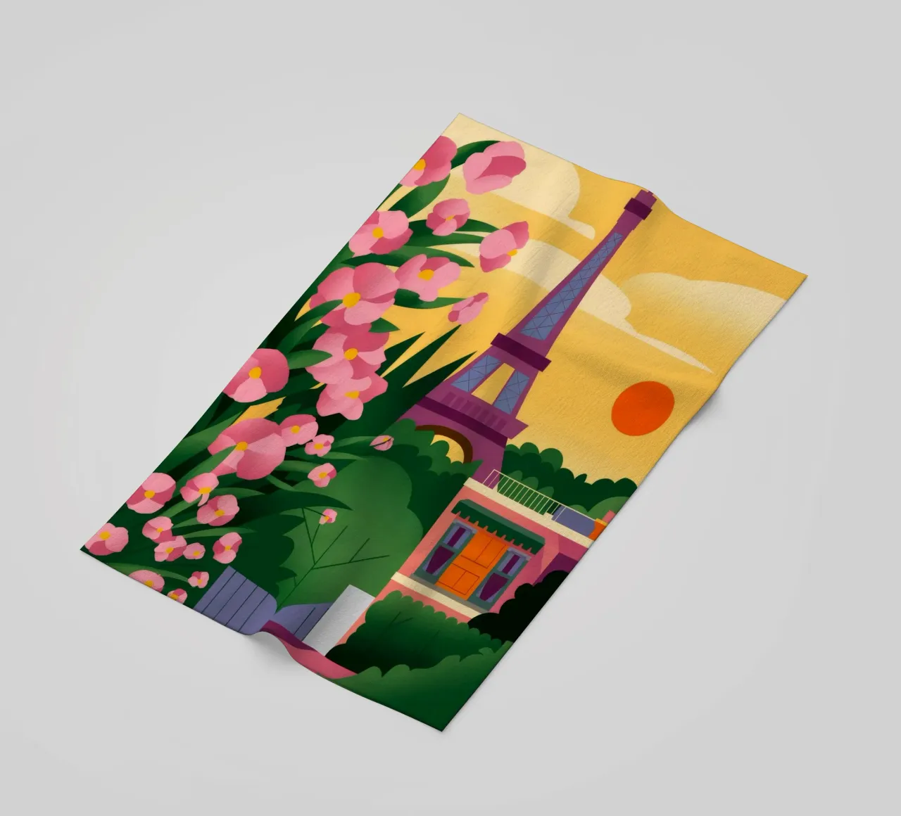 Tramonto della Torre Eiffel telo mare da Fine Sanctuary