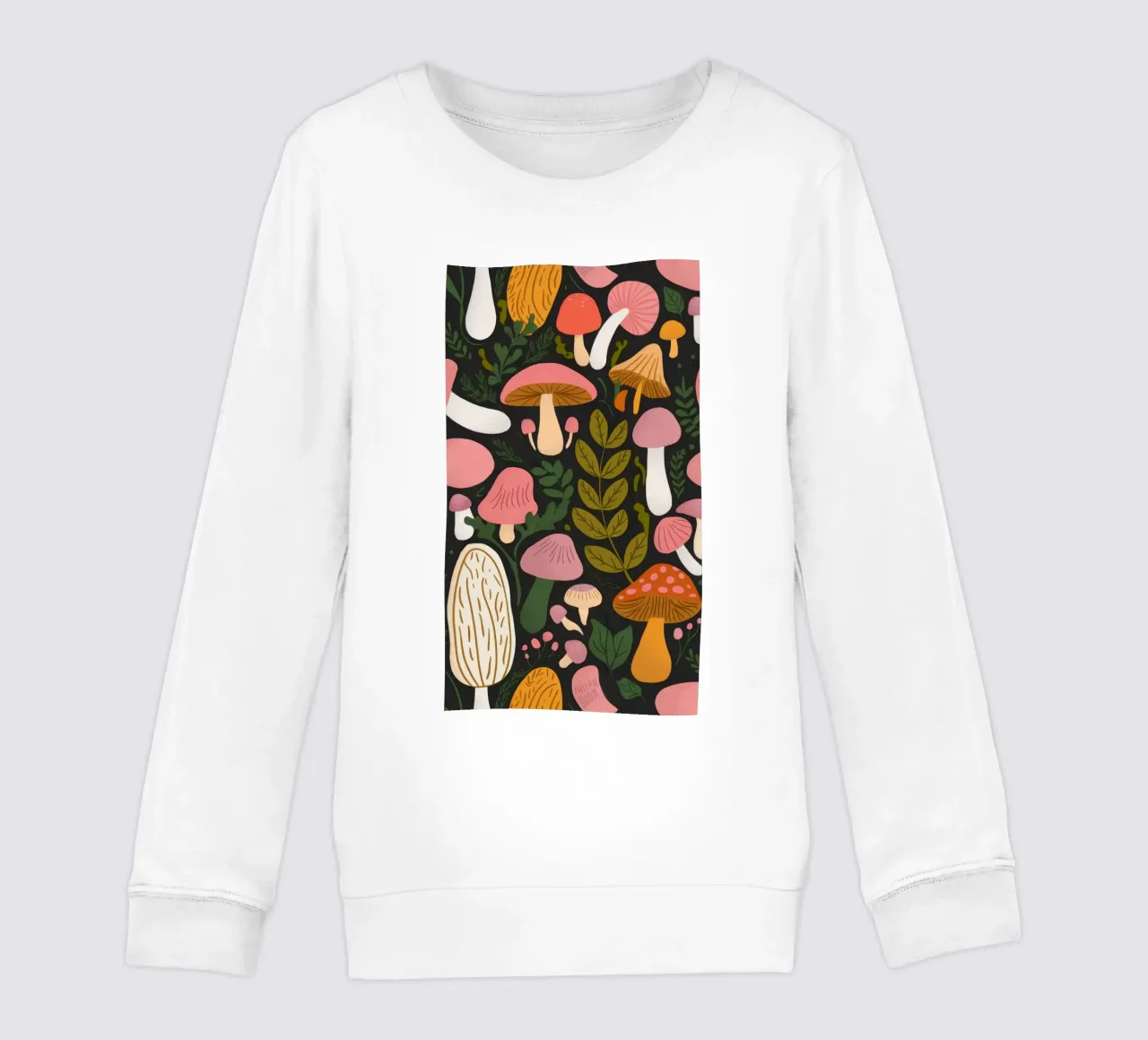 Mushroom Forest Fantasy kids sweatshirt by Fine Sanctuary
