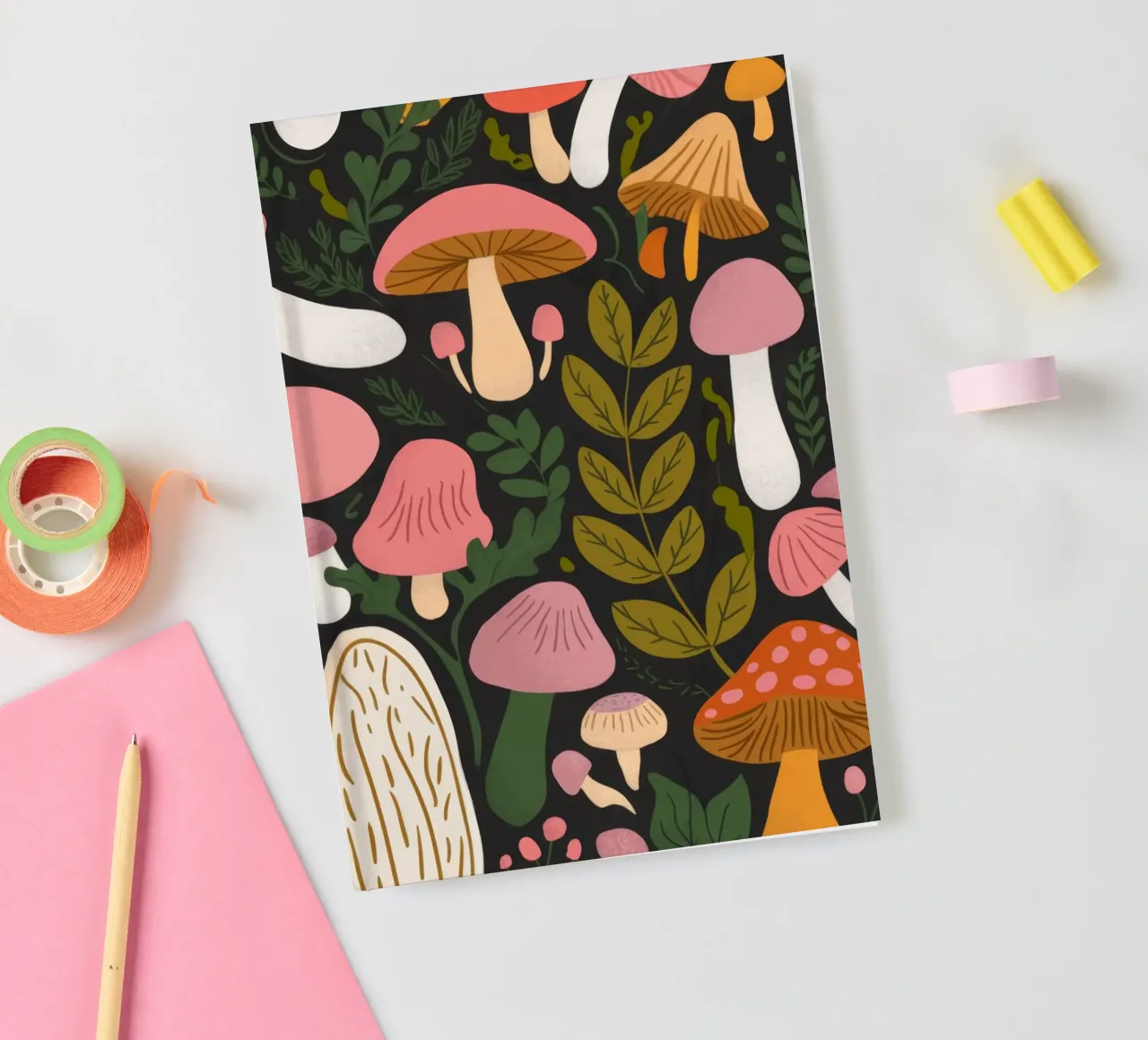 Fantaisie dans la forêt de champignons carnet de notes de Fine Sanctuary