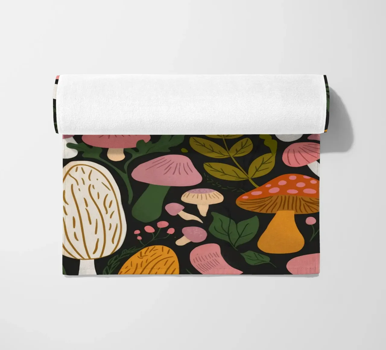 Mushroom Forest Fantasy beach towel by Fine Sanctuary