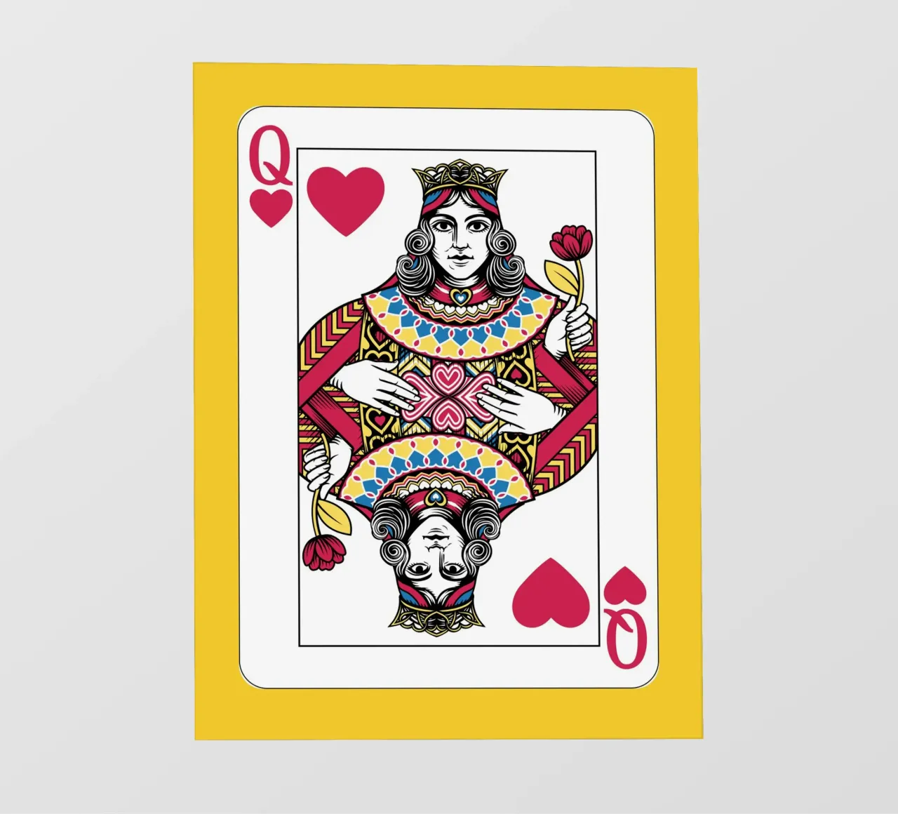 Queen of Hearts playing card pellicola backlit da ramosashop