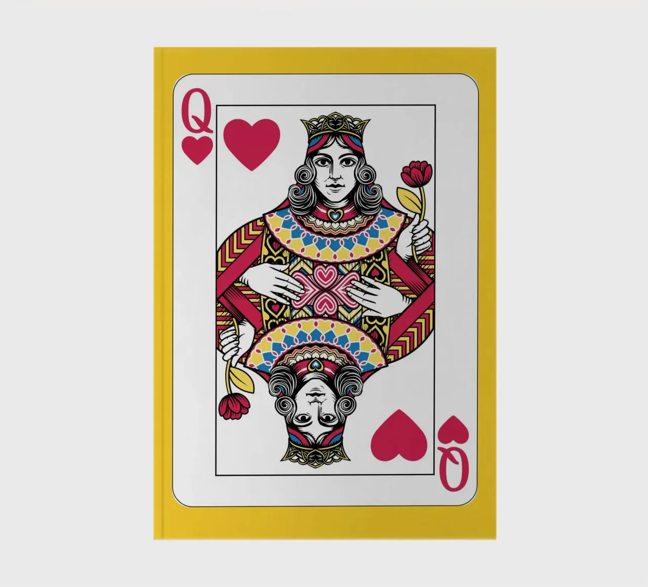 Queen of Hearts playing card notebook by ramosashop
