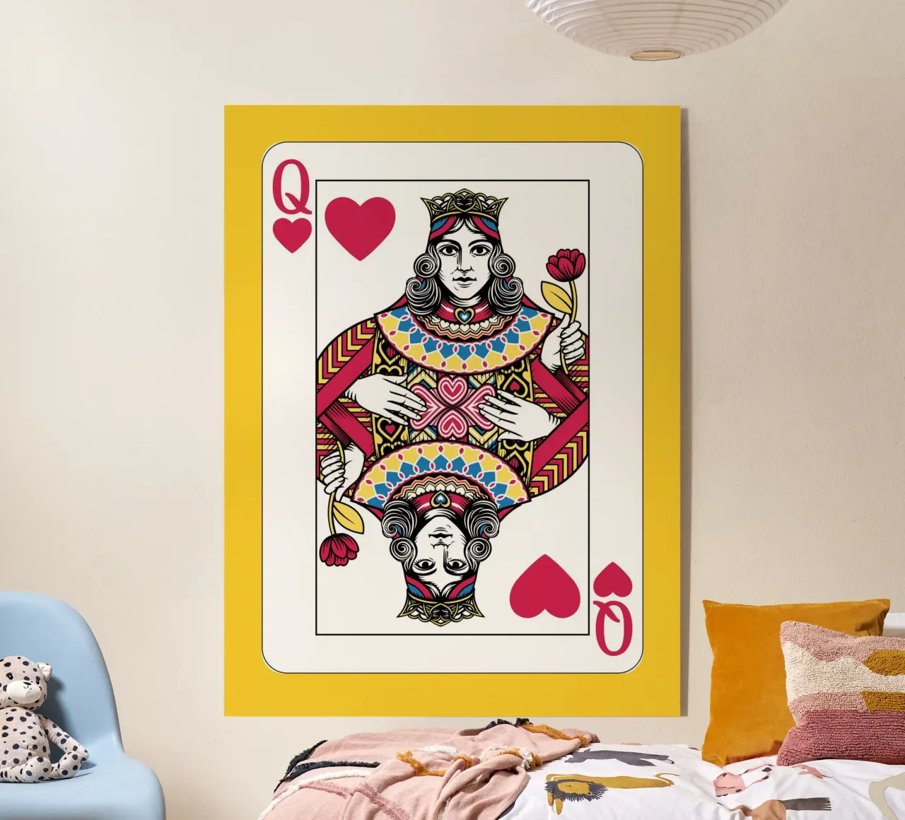 Queen of Hearts playing card plexiglass da ramosashop